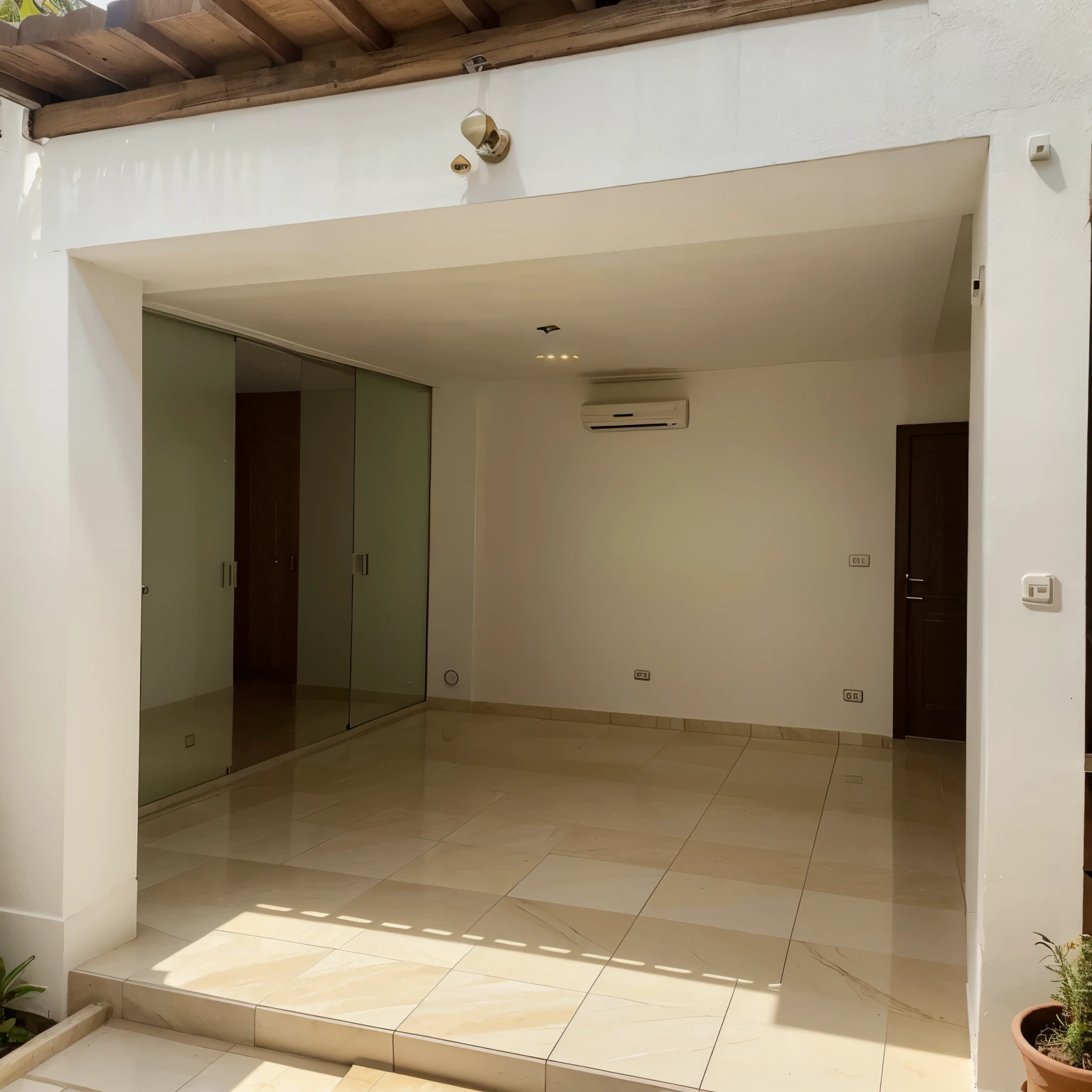 ((qualidade alta)), casa, jardim, casa de luxo, Decoration, fachada moderna, Ground floor house, casa cinza