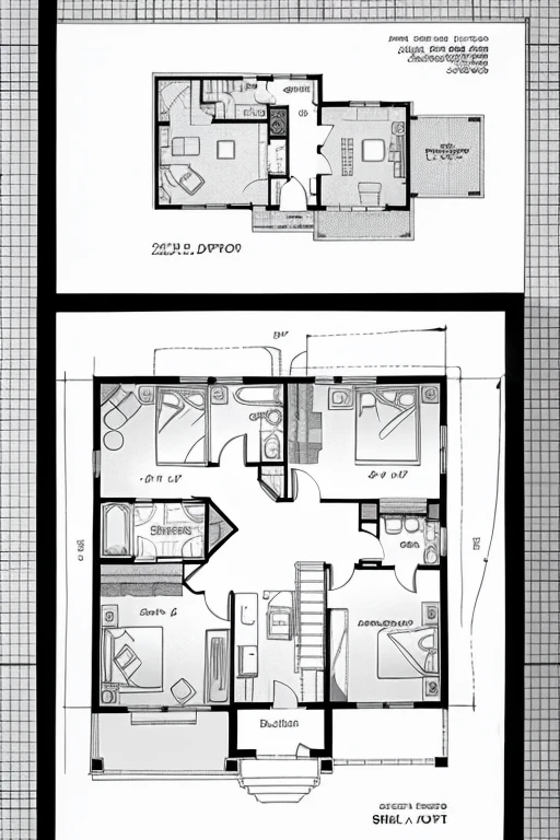 Floor plan of a house black and white with label