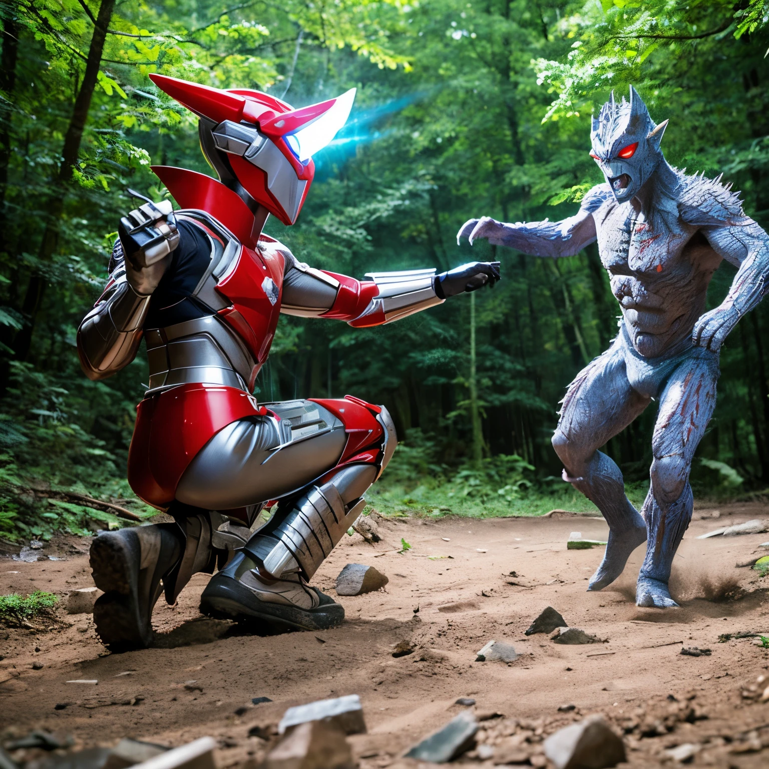 Ultraman lost to monsters