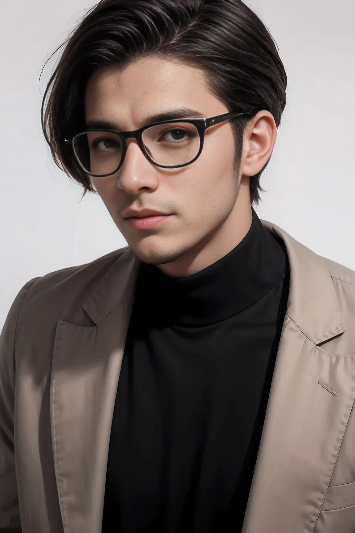 1boy, handsome male, face, beard, white background, wearing glasses, amm mc outfit, acmm tp outfit, acmm cp outfit, wearing acmm top, very attractive, blurry_background, (high detailed skin:0.8), 8k uhd, dslr, soft lighting, HDR, warm light, high quality, film grain
