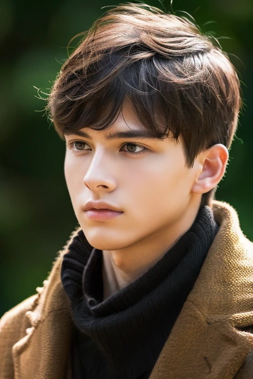 An absurd solution, High resolution, (masterpiece: 1.4), Super detailed, Young man&#39;s messy short black hair, Welders dressing up, answer the phone (1.2), Happy expression, High-tech workbench in factory, Tech Sense Screen