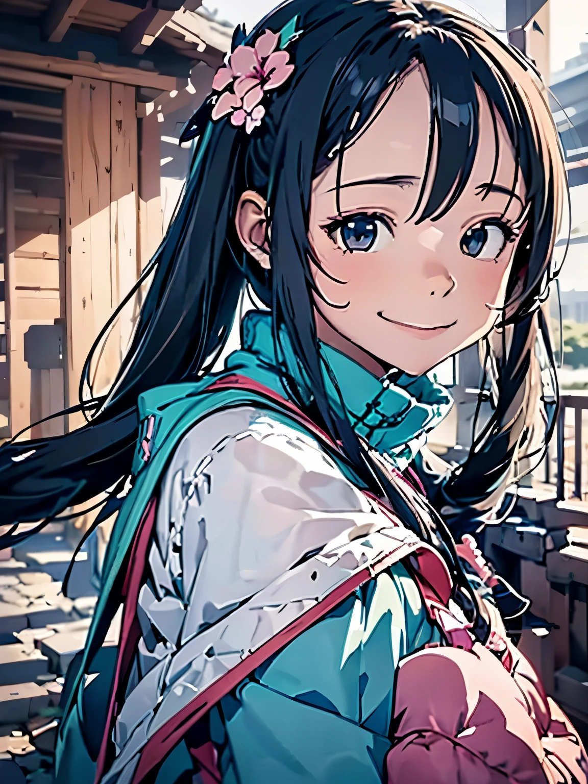 (masterpiece、highest quality、highest quality、Official Art、Beautiful and beautiful:1.2)、(One girl:1.3)Hatsune Miku、Twin tails,Big Breasts,滝の前に立っているバックパックとリュックサックを背負ったAnime Girls, smile, beautiful Anime Girls, Anime Girls, Detailed Anime Character Art, cute Anime Girls, charming Anime Girls, cute Anime Girls, portrait Anime Girls, young Anime Girls, Beautiful and detailed anime art, Style Anime, Beautiful anime portraits, Cute girl anime visuals, Anime Girls desktop background, Anime illustration