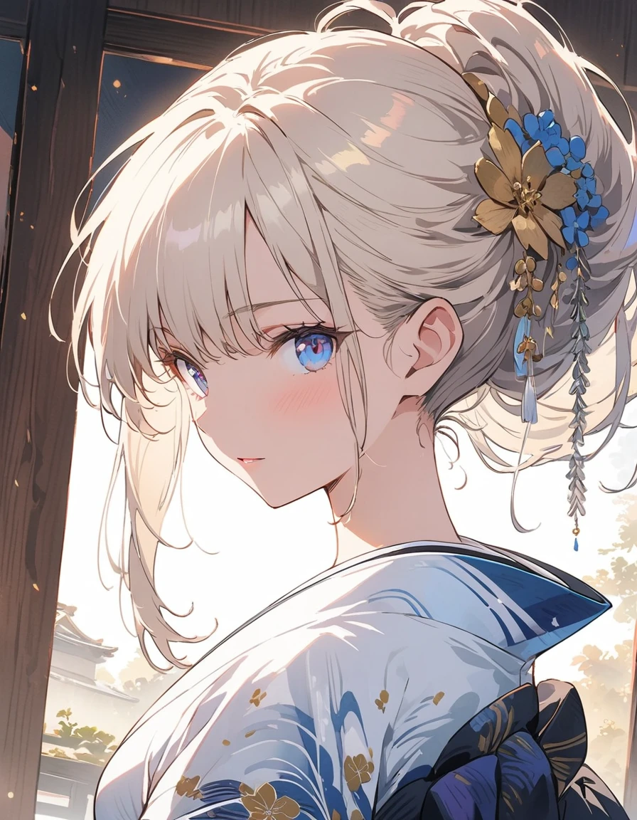 In a Japanese-style room, reminiscent of a ukiyo-e painting, BREAK a woman elegantly fans herself, the gentle breeze adding to her grace.(highest quality、masterpiece、High resolution、detailed)、animeスタイル、Flat Style、(Beautiful Eyes, Delicate and beautiful face、Glowing Skin),  BREAK,extremely detailed、Cinematic lighting、High saturation,floating、Dynamic Angle、anime