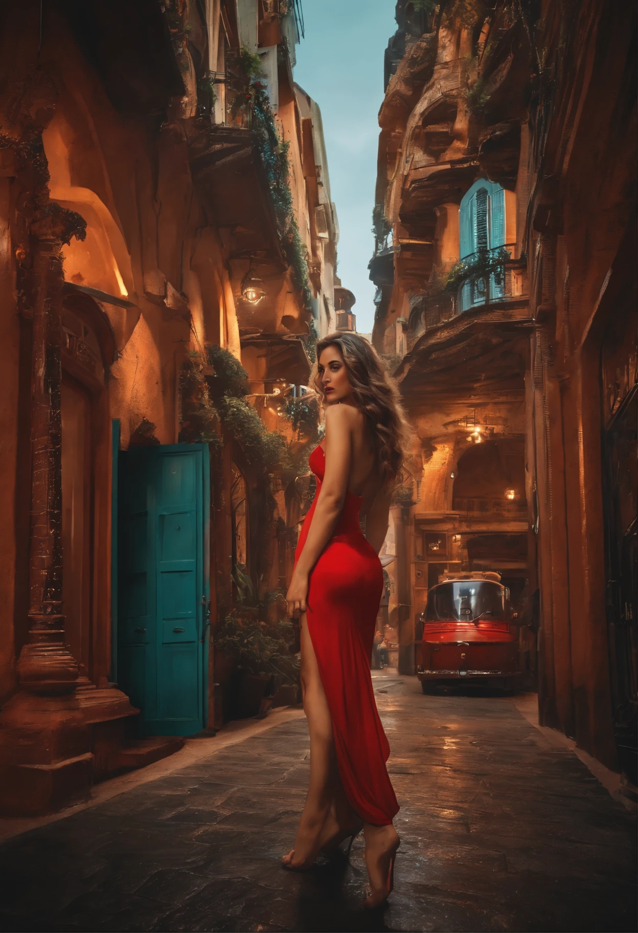 A city with nude ladys, big ,