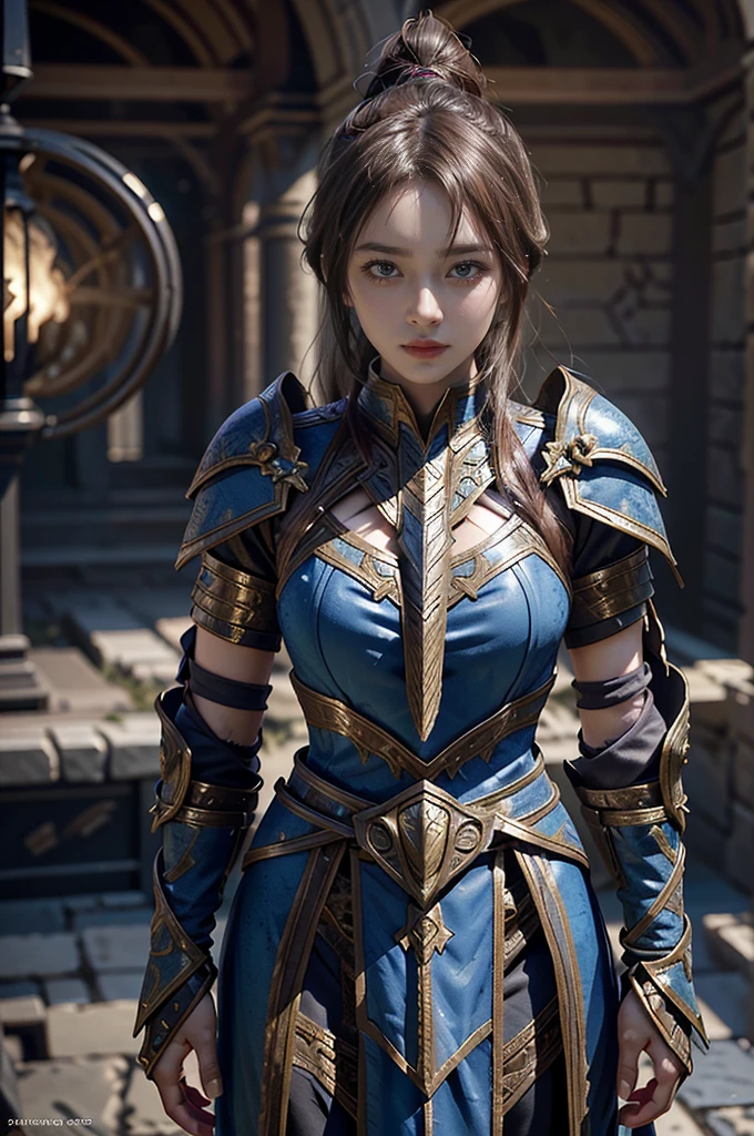 Game art,The best picture quality,Highest resolution,8K,(A bust photograph),(Portrait),(Head close-up),(Rule of thirds),Unreal Engine 5 rendering works, (The Girl of the Future),(Female Warrior),
20-year-old girl,((Hunter)),An eye rich in detail,(Big breasts),Elegant and noble,indifferent,brave,
(Medieval-style fur combat clothing,Glowing magic lines,Animal skin clothing with rich details),Medieval Lady Knight,Medieval ranger,
Photo poses,Simple background,Movie lights,Ray tracing,Game CG,((3D Unreal Engine)),oc rendering reflection pattern