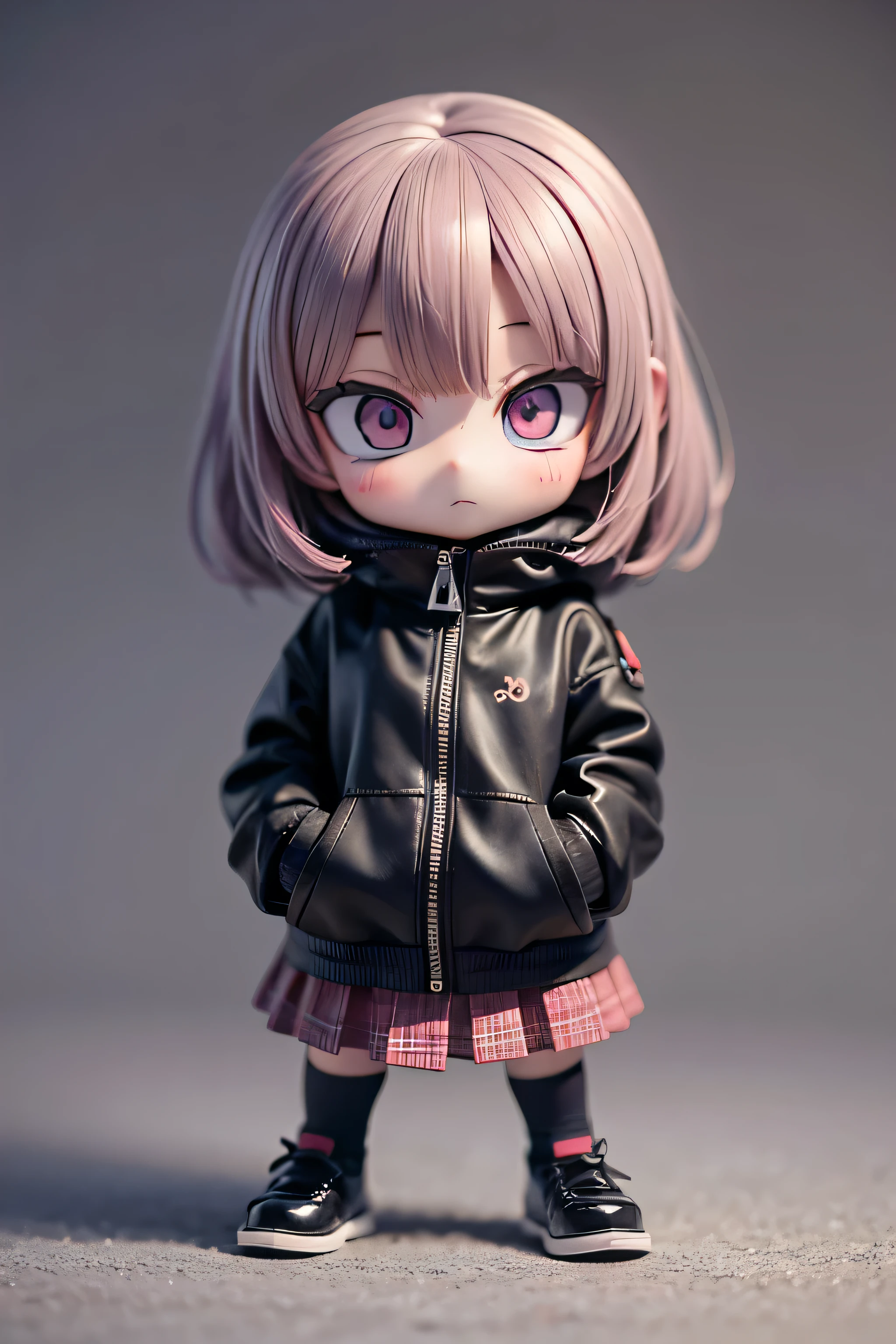 Photorealistic、Anime characters(Chibi Girl、The lines are thick、Deformed)、(((I'm dancing)))、On the table、cute、alone、((smile:1.4))、(((Eating soft serve ice cream)))