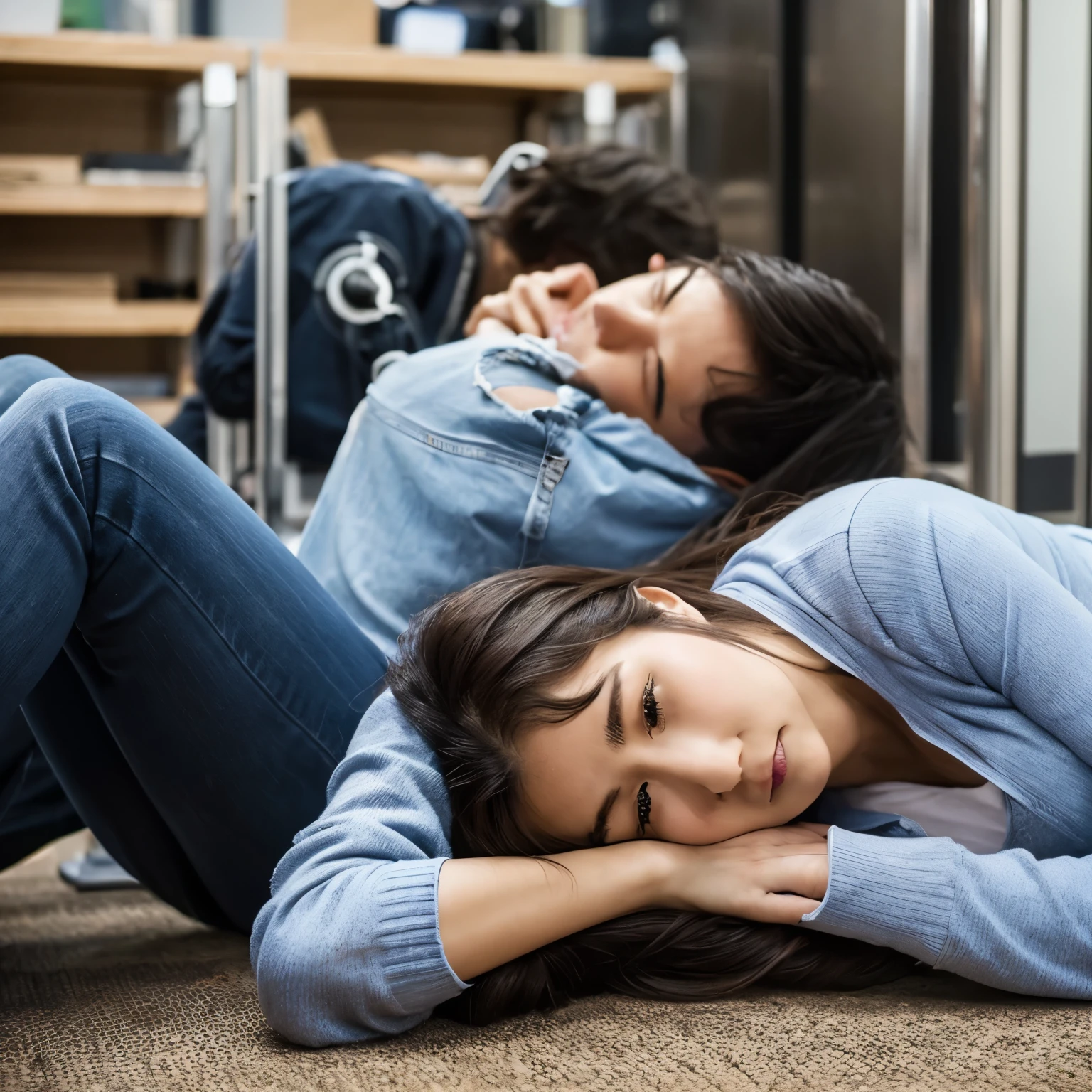 People who are pressed for time，The image of someone trying their best，Tired people