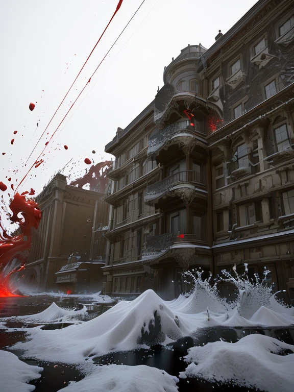 There is a very large red object in the middle of a dark background, 3 d Fluid simulation render, chaotic swirling ferrofluids, rendered in houdini, houdini Fluid simulation, Epic 3D Abstract Model, Fluid simulation in houdini, Fluid simulation, rendered in maya and houdini, rendered, black Fluid simulation, intricate artwork. Octane render