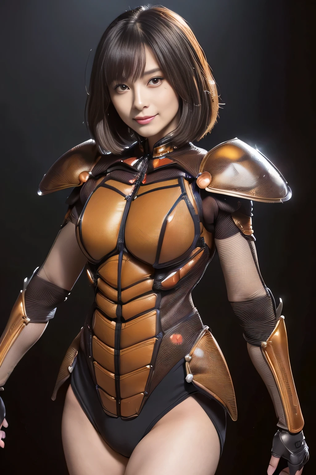 (high resolution,masterpiece,best quality,extremely detailed CG, anime, official art:1.4), realistic, photo, amazing fine details, all intricate, gloss and shiny,awesome many layers, 8k wall paper, 3d, sketch, kawaii, illustration,( solo:1.4), perfect female proportion,villainess, (fusion of dark brown cockroach and lady:1.4), (brown cockroach form lady:1.2), (brown cockroach lady:1.2), (fusion:1.2), (solo:1.4), (evil smile:1.2), muscular, abs, (cockroach brown exoskeleton bio insect suit:1.4), (cockroach brown exoskeleton bio insect armor:1.2), (brown transparency cockroach wing:1.4), (brown cockroach antennae:1.3),
