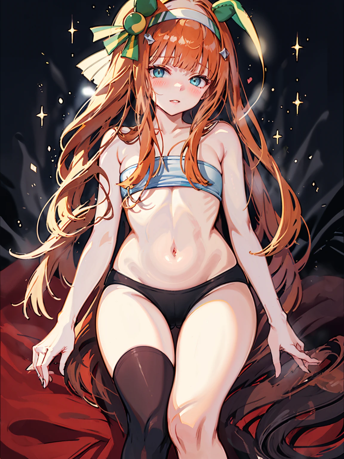 Plump thighs、Best image quality、High resolution、masterpiece、super high quality、Spread your legs、butt photography、Grey bra、Grey panties、Fullback panties、とてもBig Ass、The buttocks are too big、Low - Angle、Blushing、4K quality、Thick thighs、Big Ass、Wearing black knee socks、Pubic hair growth、Shooting from below、Blushed、Big Breasts、Condescending face、You are tempting me、Photo studio、On the bed、Show me your ass、Porn video shooting style、All fours pose、Shoot with multiple cameras、Lots of galleries