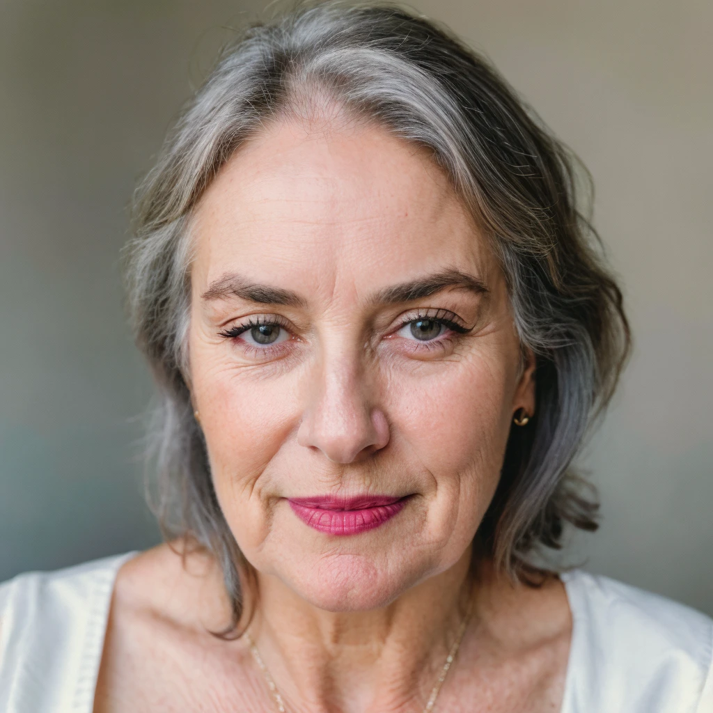 (best quality,4k,8k,highres,masterpiece:1.2),ultra-detailed,(realistic,photorealistic,photo-realistic:1.37),portrait,old woman:1.1,sexy pose,red lipstick,seductive gaze,delicate wrinkles,gray hair,sparkling eyes,vintage clothing,confident expression,tasteful lighting,sensual atmosphere,soft focus,subtle shadows,classic painting style,colorful palette,subtle background,aged appearance