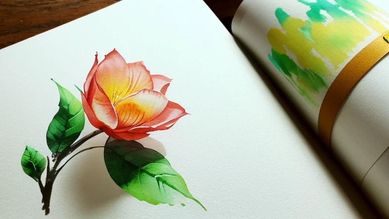 Ink Painting「Morning Dew」 prompt: Morning Dewが降りる風景を描く。
