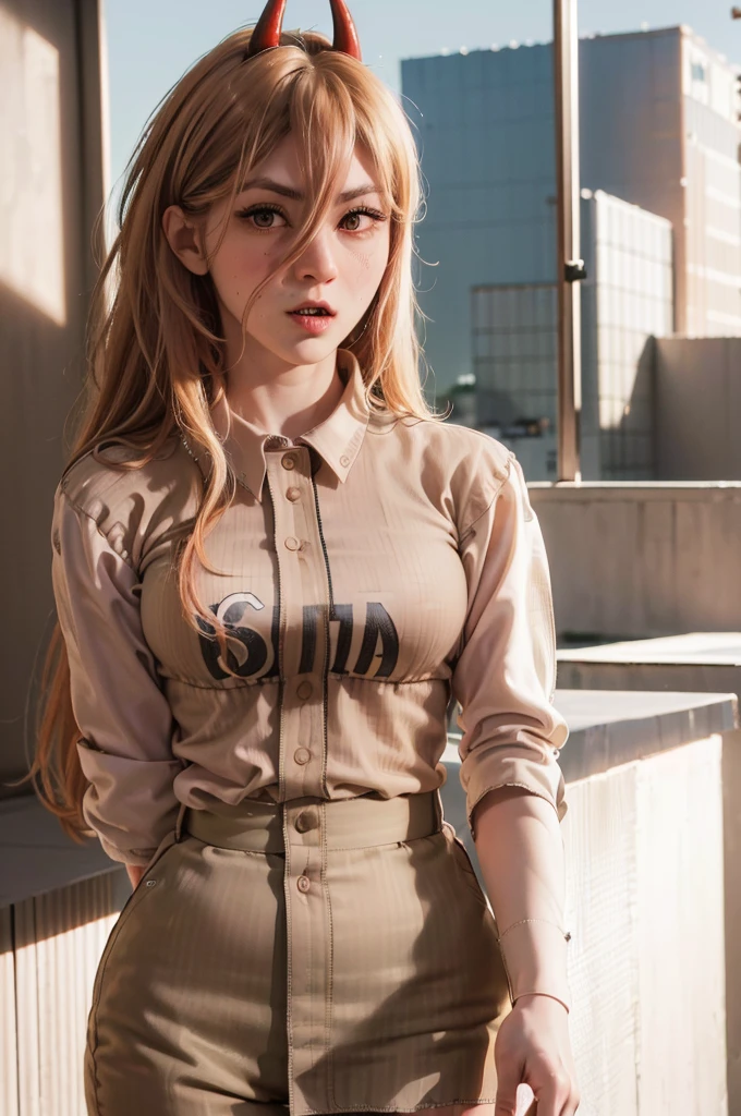 obra prima、ighly detalhado、(1  em:1.2)、blonde hair、olho grande、8k、cabelos compridos、Fotorealista, pele realista、olhos brilhantes, (((((camisa branca sem bottoned))))), middle , (rosto sorridente sexy), (((rastejante))), power, chifres vermelhos, (((de baixo))), (((((de quatro))))), ((((((fechar para cima)))))), (clivagem), (()), ((((backgroun simples)))) naked portrait,  nude photography, shiny nipple, show armpit 