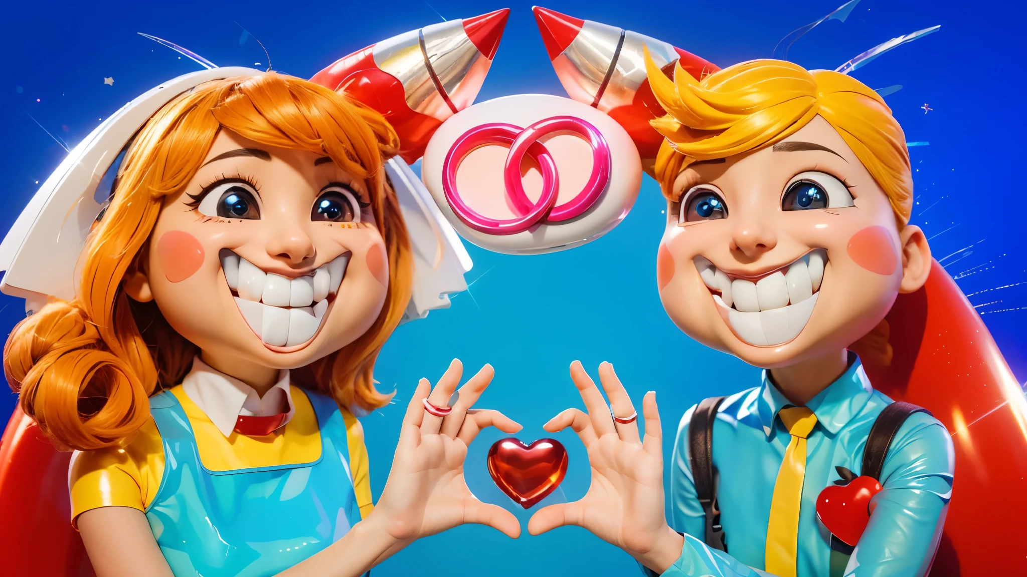 glossy floor with shadows three cartoon houses stand next to each other, Electricsbunny, Holographic creatures, Beeple and Jeremiah Ketner, 🐋 as 🐘 as 🤖 as 👽 as 🐳, Rabbids at a metal concert, cute 3D rendering, 3D icon for mobile game, robot rabbit, Shiny metallic, 3D персонажи violet cat toy, toy cat laying on glossy metalic floor, glossy texture, smooth 3d model, multiple light sources, rim light, sharp post effects render, (glossy metallic texture with multiple big light probe refractions), perfect cgi, cgi art created only with gradients, smooth silhouette, high intensity refraction, (super glossy chrome material), most beautiful vfx, blue background, chrome metal refractions