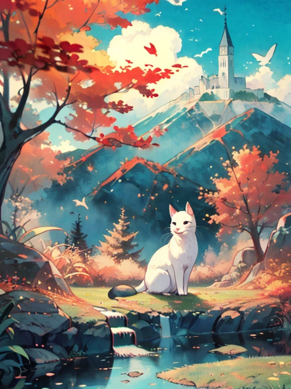 (((masterpiece))),best quality, whitetown, autumn scenery, 1man