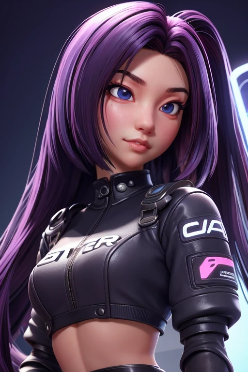 La mejor calidad, Girl cyber style, 1 chica, solamente, Cabello largo, fondo borroso,
