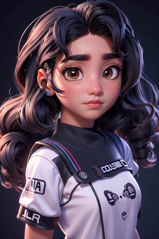 La mejor calidad, Girl cyber style, 1 chica, solamente, Cabello largo, fondo borroso,