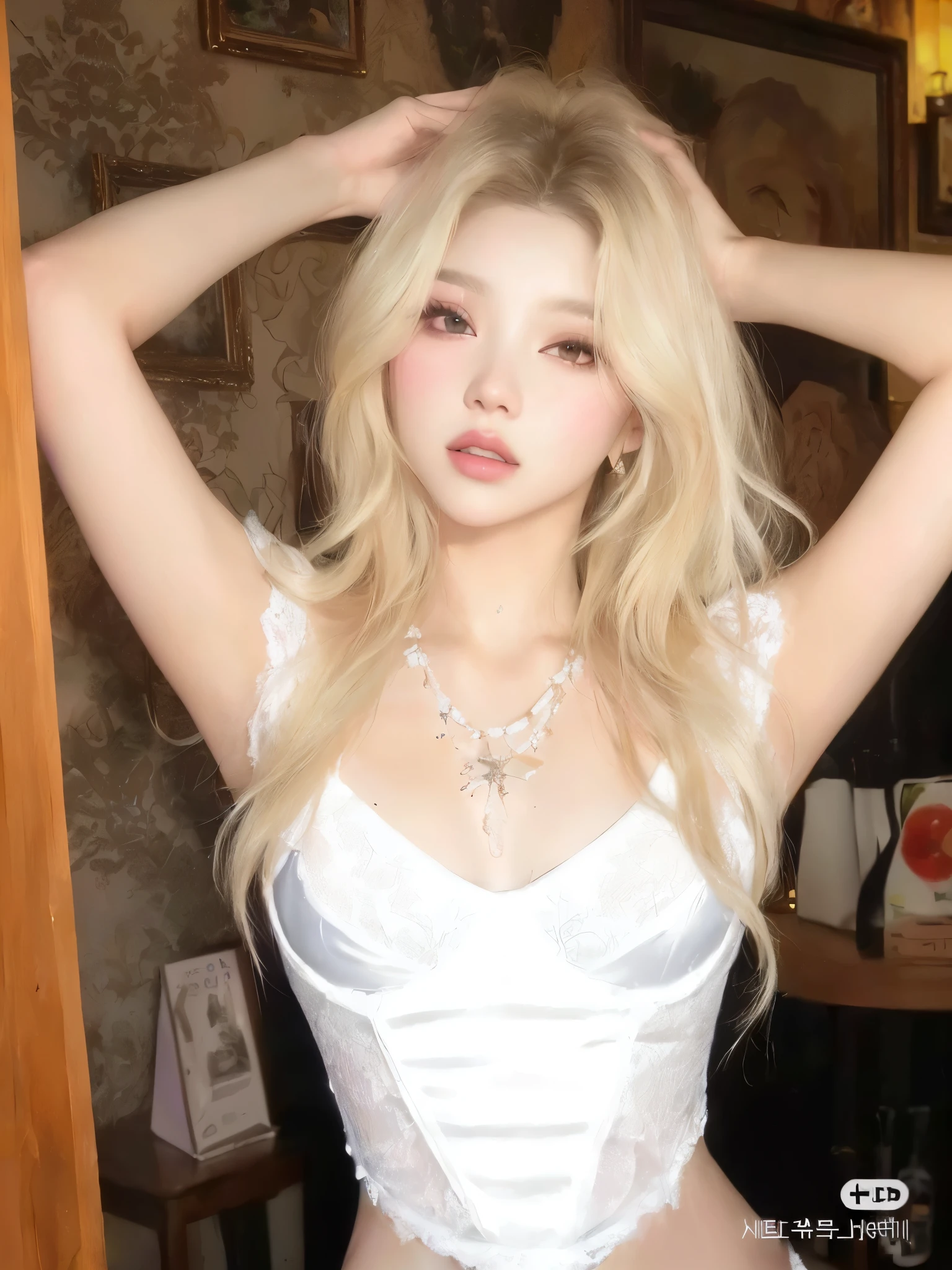 Mujer rubia con pelo largo., retrato de kim petras, maquillaje popular de corea del sur, Retrato de Jossi de Blackpink, Parque Roseanne de Blackpink, ulzzang, maquillaje coreano popular, cruel korean gothic girl, ava max, con el pelo largo y blanco, inspirado en Yanjun Cheng, bella delfina, kim taejin
