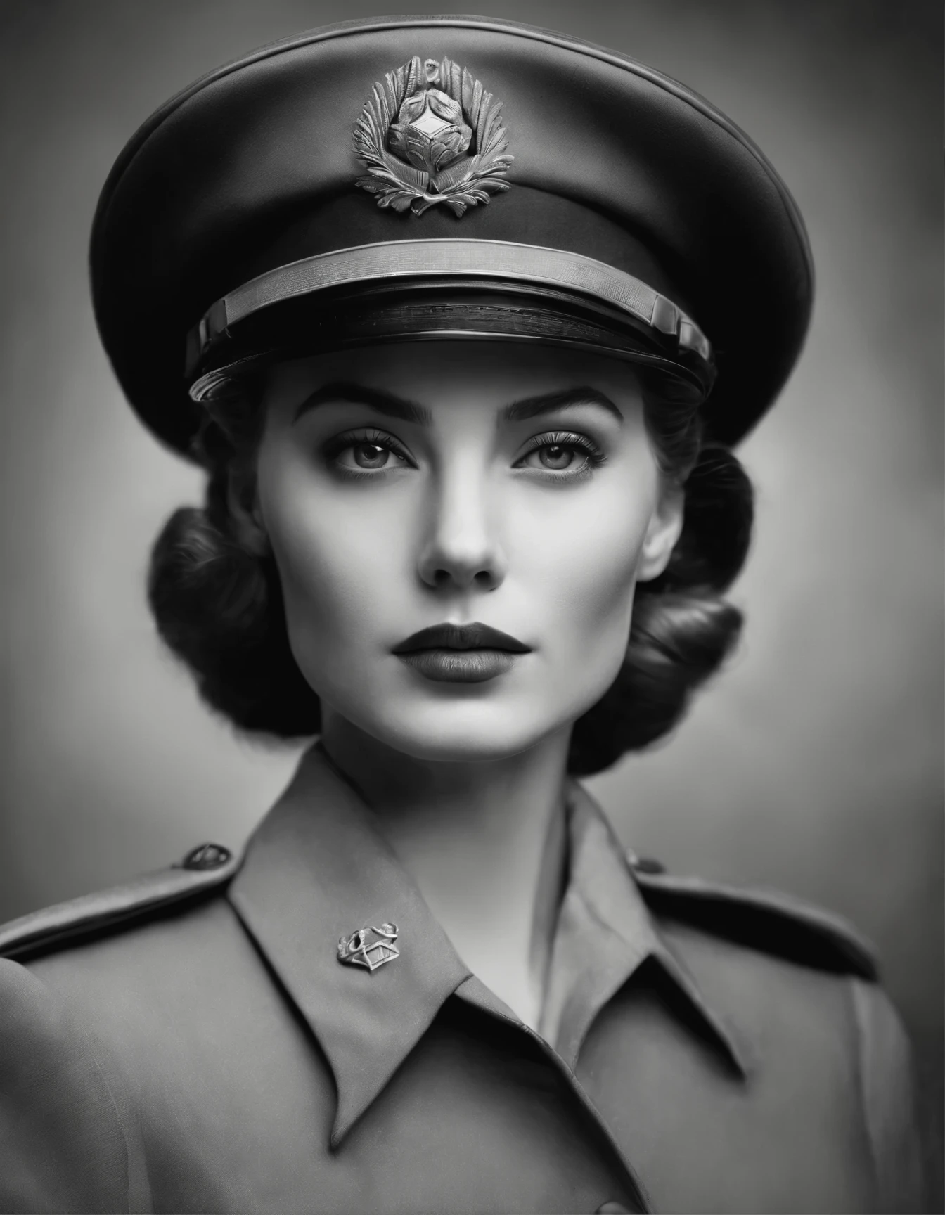 a black and white photo of a man in uniform holding binoculars, a portrait by Carlo Carrà, flickr, renaissance, ralph macquarrie, lawrence of arabia, french resistance, gurney, hugh ward, jock, close portrait, portrait of a soldier, gunner, iain mccaig, smug look, peter lloyd, trevor carlton, arnold armitage