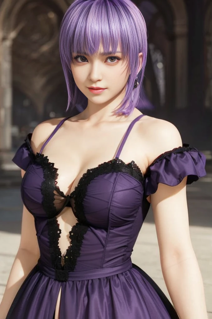 Ayane, red eyes, (best quality,ultra-detailed),(Realistic:1.37), beautiful and detailed face, Ultra-realistic texture, delicate face, delicate body, vivid colors. High definition, 8k. athletic body.