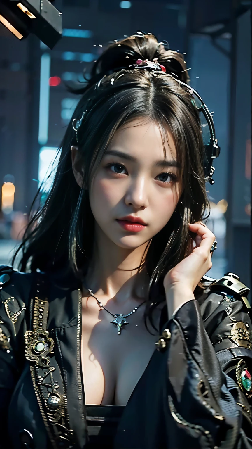 Japanese women、 Beautiful Face、(Realistic:1.37), Intricate details、(Ultra-Realistic Rendering:1.37), Light green hair, Bobcut、Moonlight Eyes, Soft lighting, Armor-like clothing、Full body photography