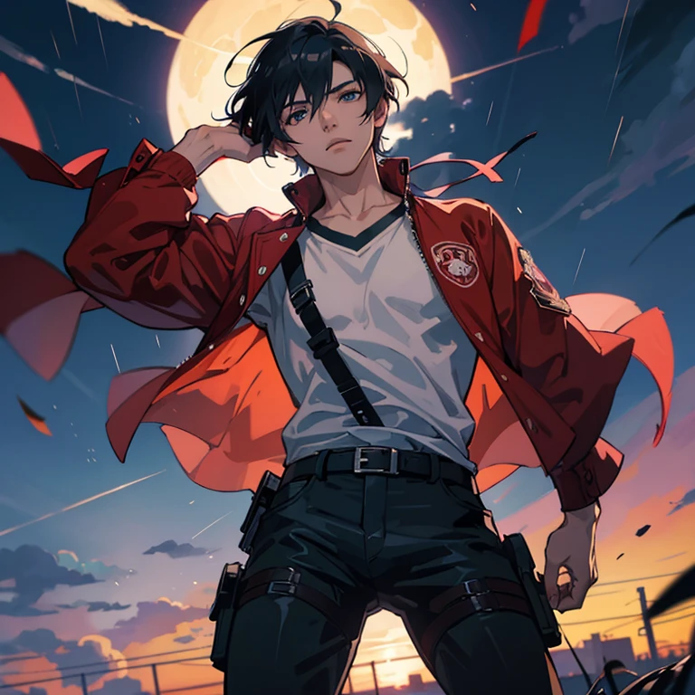 Young man look like leon kennedy looking up at the rainy sky, ultra-detailliert. anime image. by makoto shinkai, anime art wallpaper 4k, anime art wallpaper 4k, Anime art wallpaper 8k, anime wallpaper 4k, anime wallpaper 4k, 4K Anime Wallpapers, Anime Sky, amazing wallpapers, anime backgrounds, Anime Background Art, big bulge.