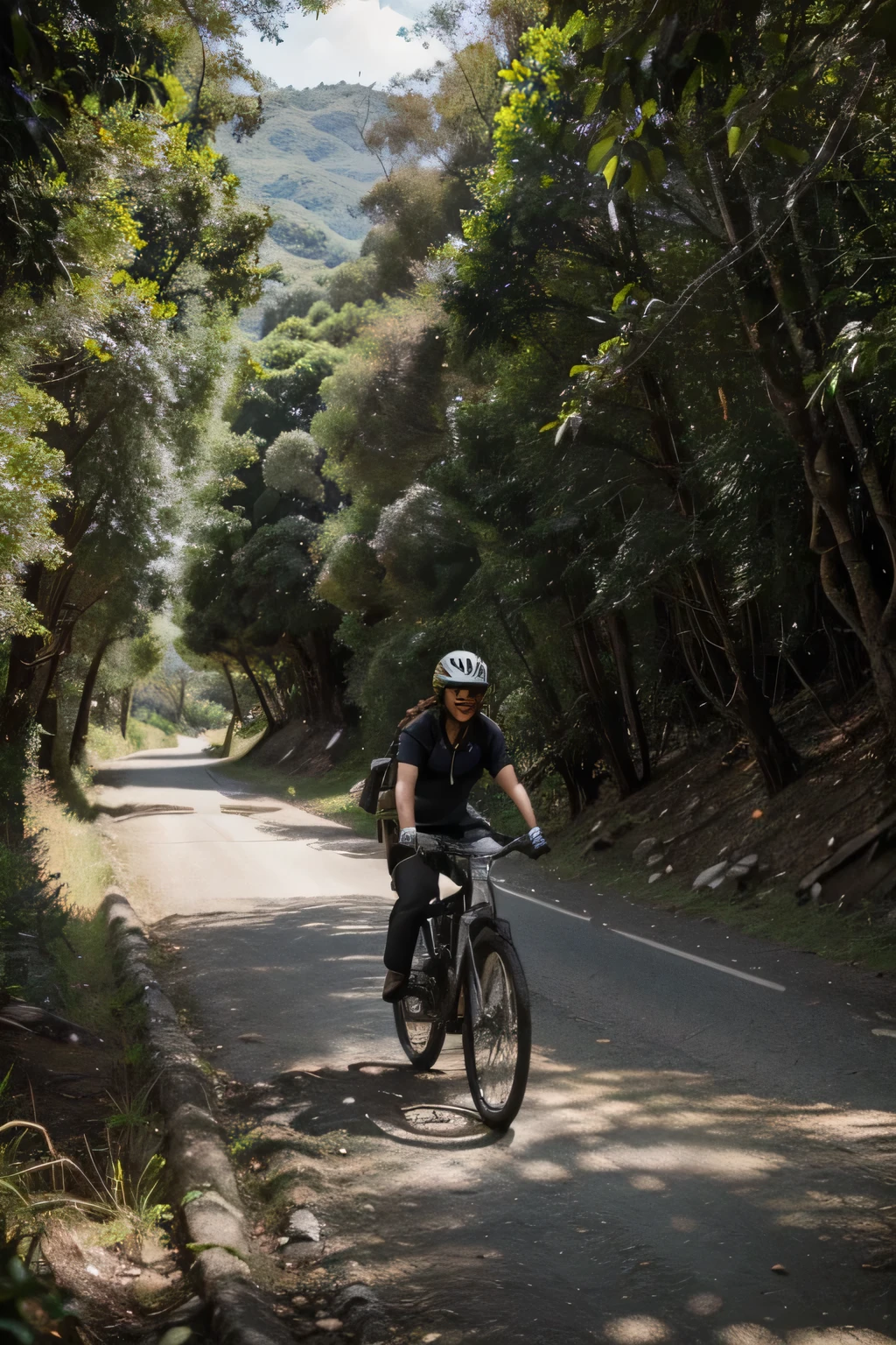 An exciting image of an UrbanCruise 500 bike being used on a mountain trail with stunning scenery all around. O texto principal diz: "Liberte-se da rotina com a UrbanCruise 500. Com sua durabilidade, versatilidade e conforto, you can explore new horizons and experience exciting adventures on any terrain. Chegue onde a estrada termina e descubra o verdadeiro significado da liberdade.