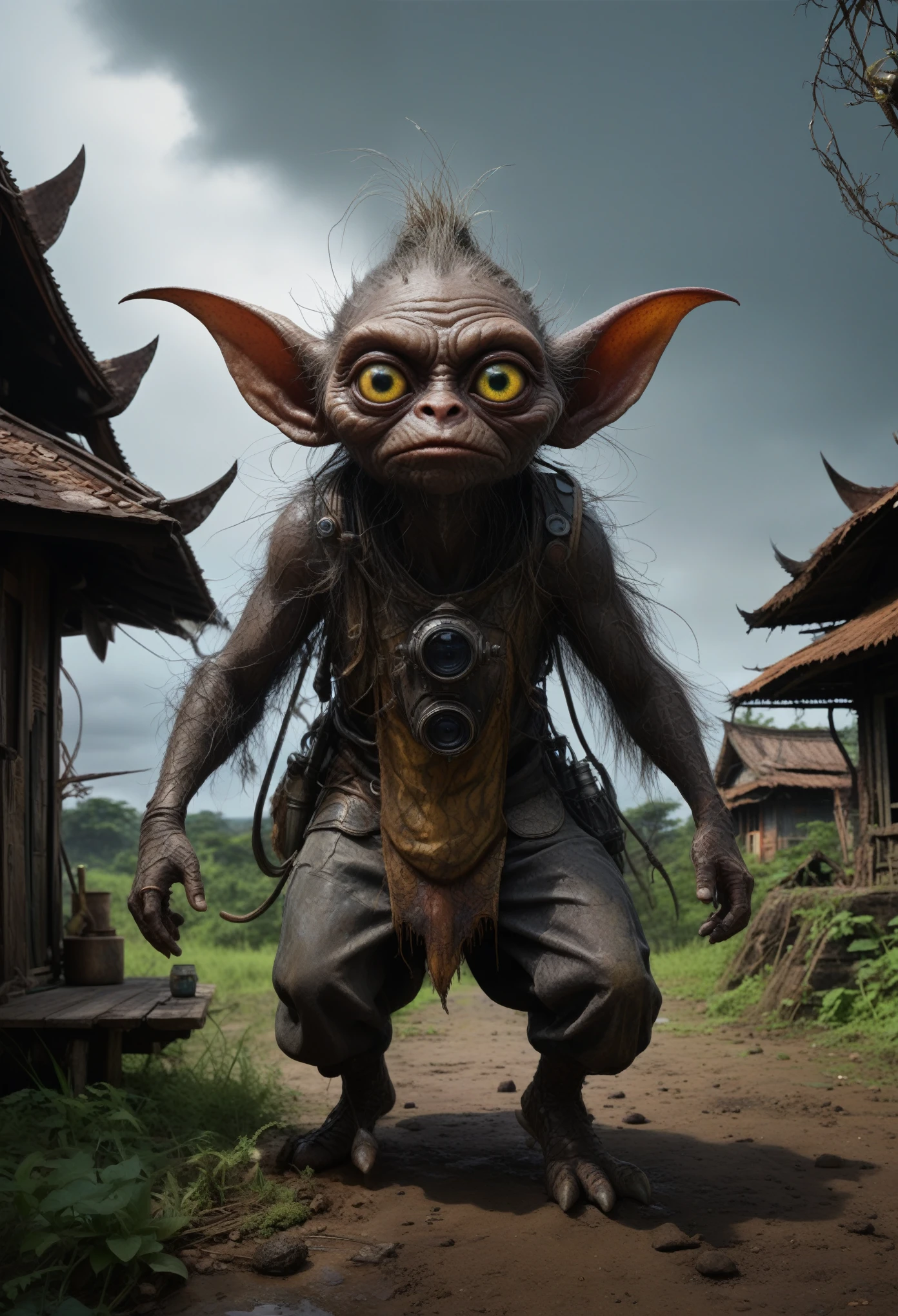 full-body-shot,Very tall , who can't fly,Cinematic, Technicolor,natural skin textures, hyper realisitc, hyper detailed,Extremely detailed,High contrast,Realistic,Rhodochrosite goblin, back view,full body length,evil ghost,Hobgoblin,pretty face,intricate details,realistic humid skin,extremely intricate details,anatomically correct, eyes extremely detailed, high detailed eyes,High contrast,Ultra HD,Retina,HDR,photo,photorealism,Masterpiece, natural skin textures, hyper realism,hyper detailed,High contrast,(HDR:1.4),Realism,Ultra Detailed,irina yermolova, close full body shot,16K resolution,RAW, Nikon Z9,Paul Zizka,full body length,Quartz troll goblin,native irish,pretty face,eyebrow up,full body shot,ominous landscape,niobium gray atmosphere,by art Simon Stalenhag,Nicola Samori,(((Wangechi Mutu))),prime colors,urban,extremely detailed,masterpiece,intricate details,faded,eyes extremely detailed, high detailed eyes,4k resolution,islands levitating above ground, Nikon Z9,scary village,stalker,Bagan of Myanmar,ahsoka tano