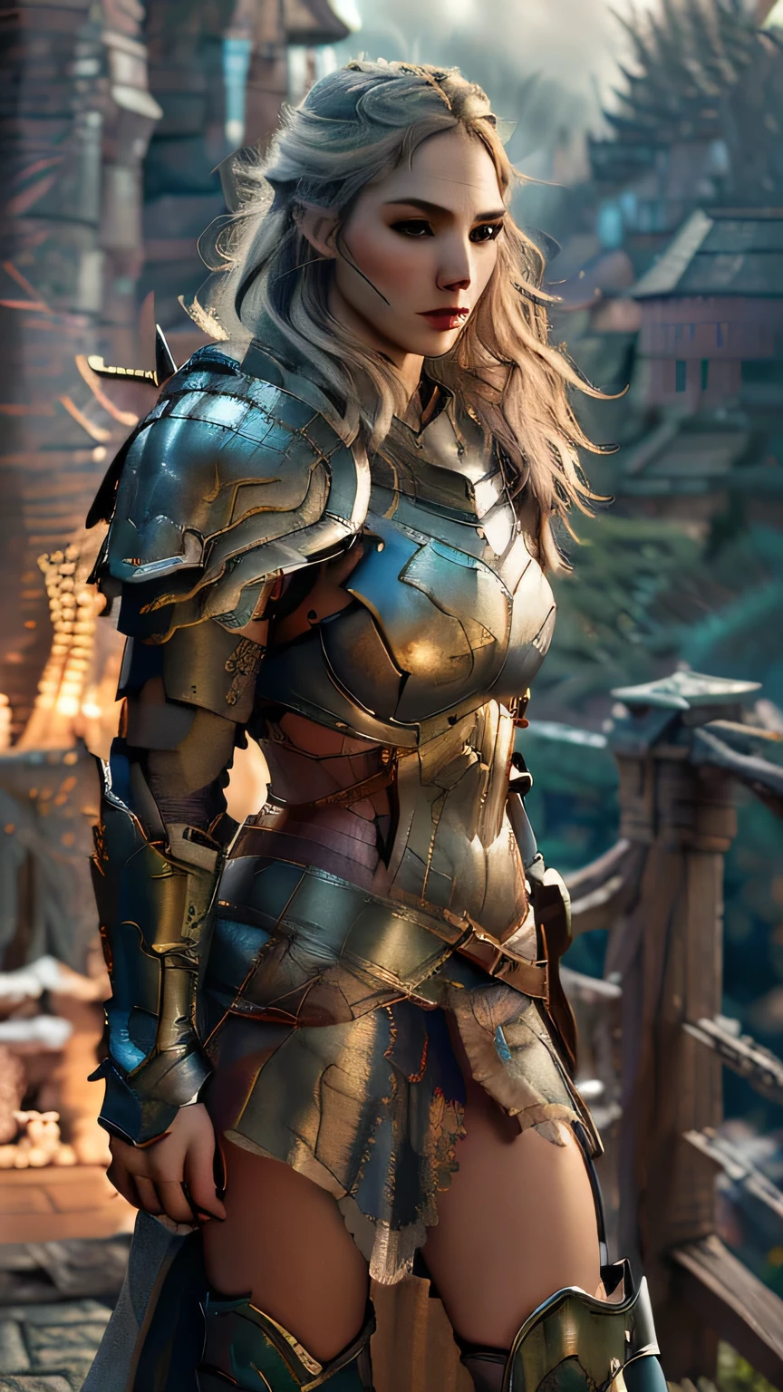 ~*~Breathtaking~*~ cinematic realistic close-up shot in a movie scene, vibrant colors, highly detailed, presented in cinemascope, creating a moody atmosphere. armor, with a black blade in his hand, fantasy, dramatic photo, dynamic photo, full body view, blurred background, highly detailed, ultra-realistic, 8k, (realistic:1.3), poster, intricate details ((masterpiece,best quality)), ((cinematic light)), hyperealistic, fearsome, dark fantasy \(style\), detailed witcher armor, (dark shot:1.17), epic realistic, faded, ((neutral colors)), art, (hdr:1.5), (muted colors:1.2), hyperdetailed, (artstation:1.5), cinematic, warm lights, dramatic light, (intricate details:1.1), complex background, (rutkowski:0.8), (teal and orange:0.4), a female portrait of a beautiful woman warrior, Witcher,blue wavy long hair, (pleasant:1.3) fierce expression, stormy eyes, full body, conjuring magical green energy, cinematic shot on canon 5d ultra realistic skin, the Witcher Asgard warrior, strong female witcher