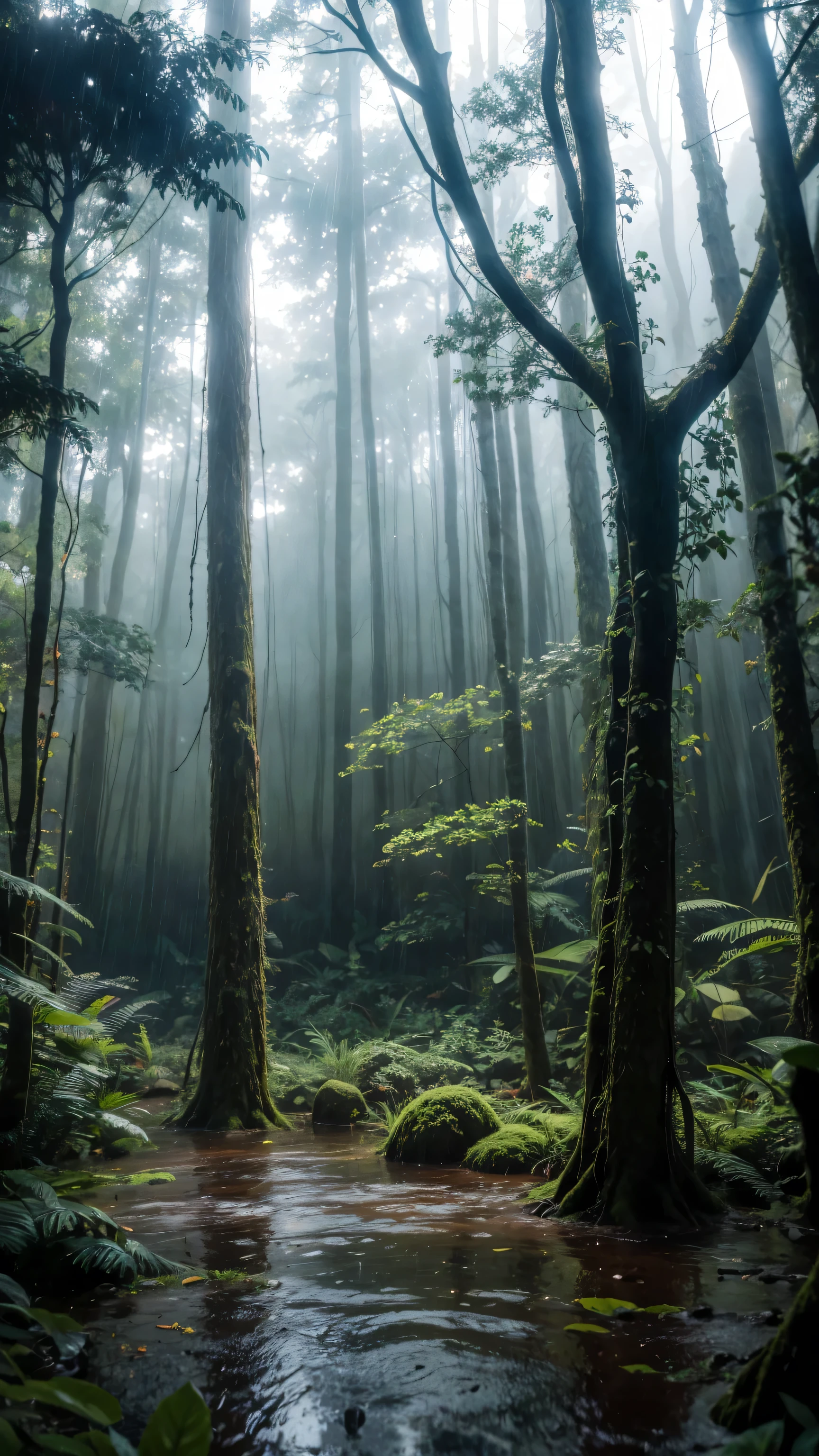 forest,rain, Indoor Landscape