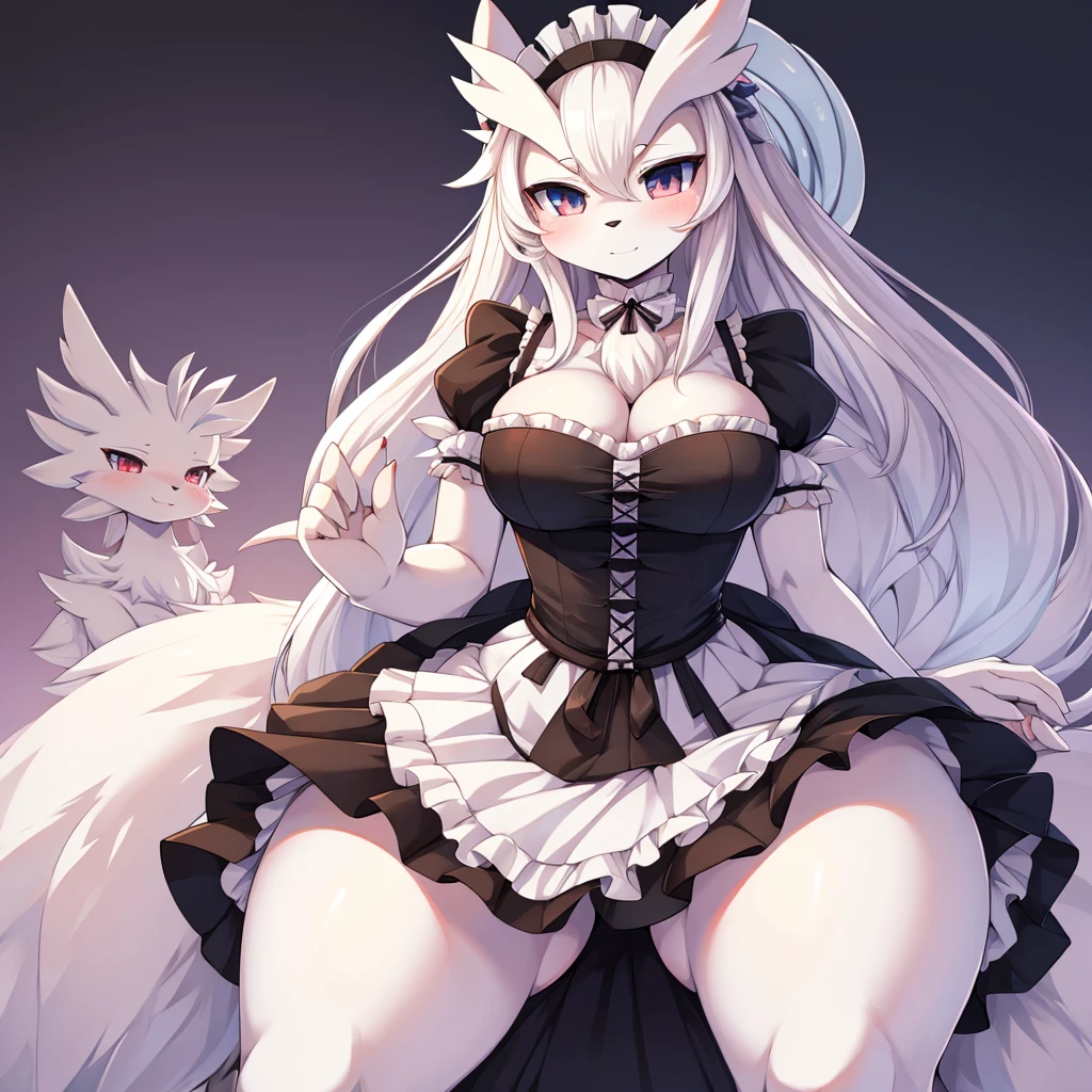 Reshiram,furry,you are cute.,Bust 87,Waist 57,Thigh 85,very good, Good resolution,Enter the maid.'The costume of,Sweating,good shadow details,shade,Passionate mood,sexy body