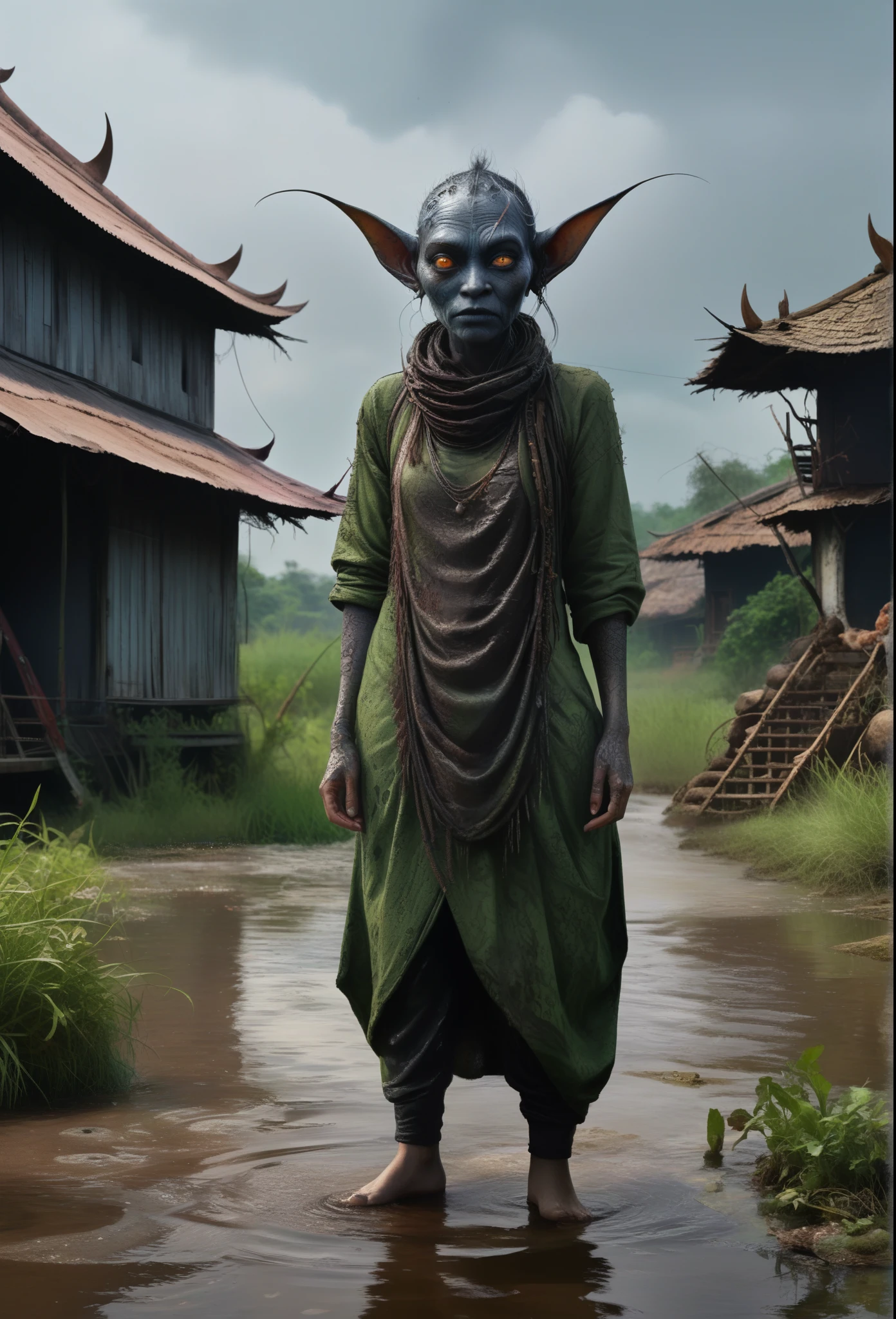 full-body-shot,Very tall , who can't fly,Cinematic, Technicolor,natural skin textures, hyper realisitc, hyper detailed,Extremely detailed,High contrast,Realistic,Rhodochrosite goblin, back view,full body length,evil ghost,Hobgoblin,pretty face,intricate details,realistic humid skin,extremely intricate details,anatomically correct, eyes extremely detailed, high detailed eyes,High contrast,Ultra HD,Retina,HDR,photo,photorealism,Masterpiece, natural skin textures, hyper realism,hyper detailed,High contrast,(HDR:1.4),Realism,Ultra Detailed,irina yermolova, close full body shot,16K resolution,RAW, Nikon Z9,Paul Zizka,full body length,Quartz troll goblin,native irish,pretty face,eyebrow up,full body shot,ominous landscape,niobium gray atmosphere,by art Simon Stalenhag,Nicola Samori,(((Wangechi Mutu))),prime colors,urban,extremely detailed,masterpiece,intricate details,faded,eyes extremely detailed, high detailed eyes,4k resolution,islands levitating above ground, Nikon Z9,scary village,stalker,Bagan of Myanmar,ahsoka tano