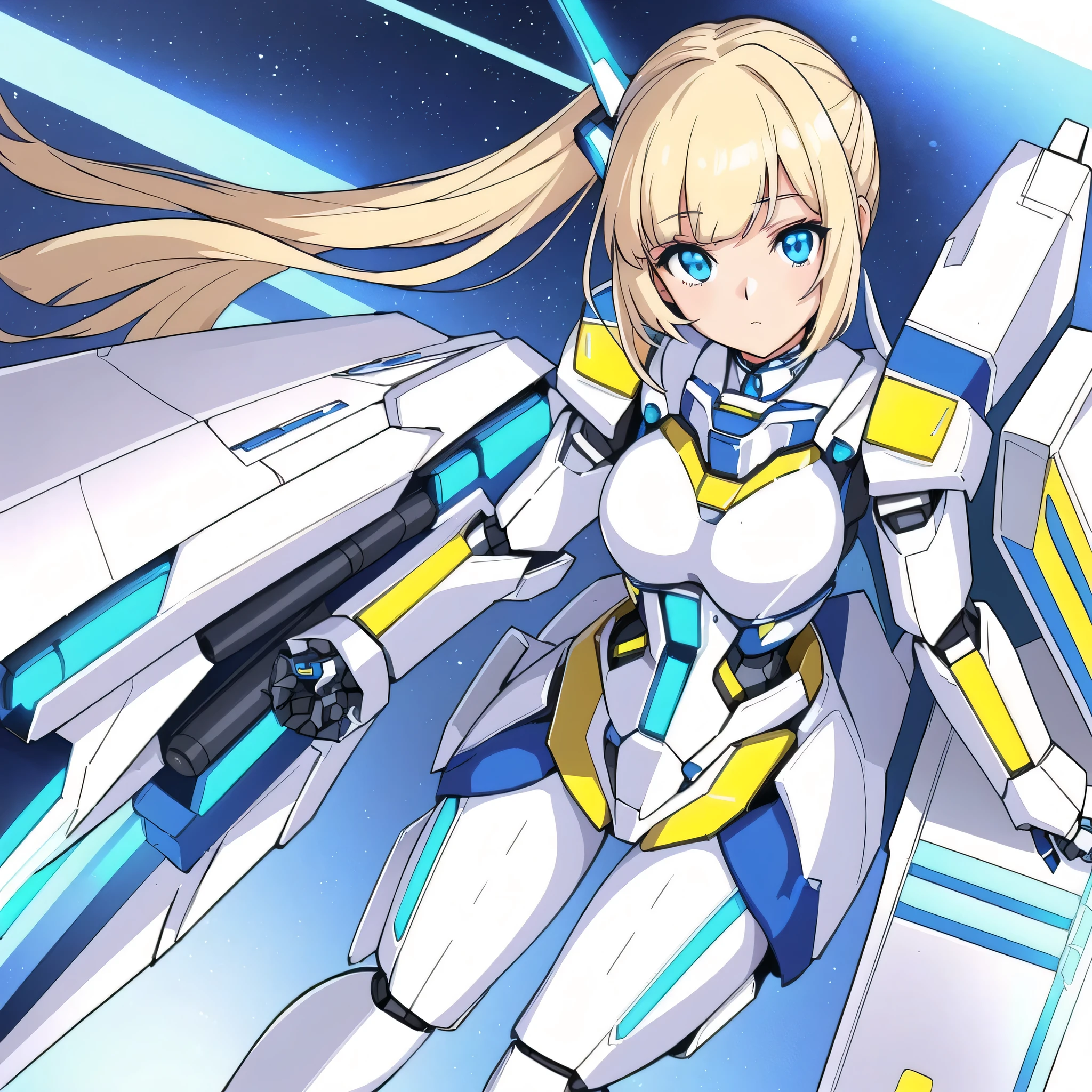 a close up of a woman in a white and blue uniform, anime manga robot!! anime girl, ferra white mecha, fully robotic!! girl, girl in mecha cyber armor, modern mecha anime, anime girl of the future, portrait anime space cadet girl, mecha anime, mechanized valkyrie girl, female mecha, cool mecha style, android heroine