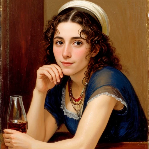 a very drunk jew Judaian woman, without glasses
focus on his face
