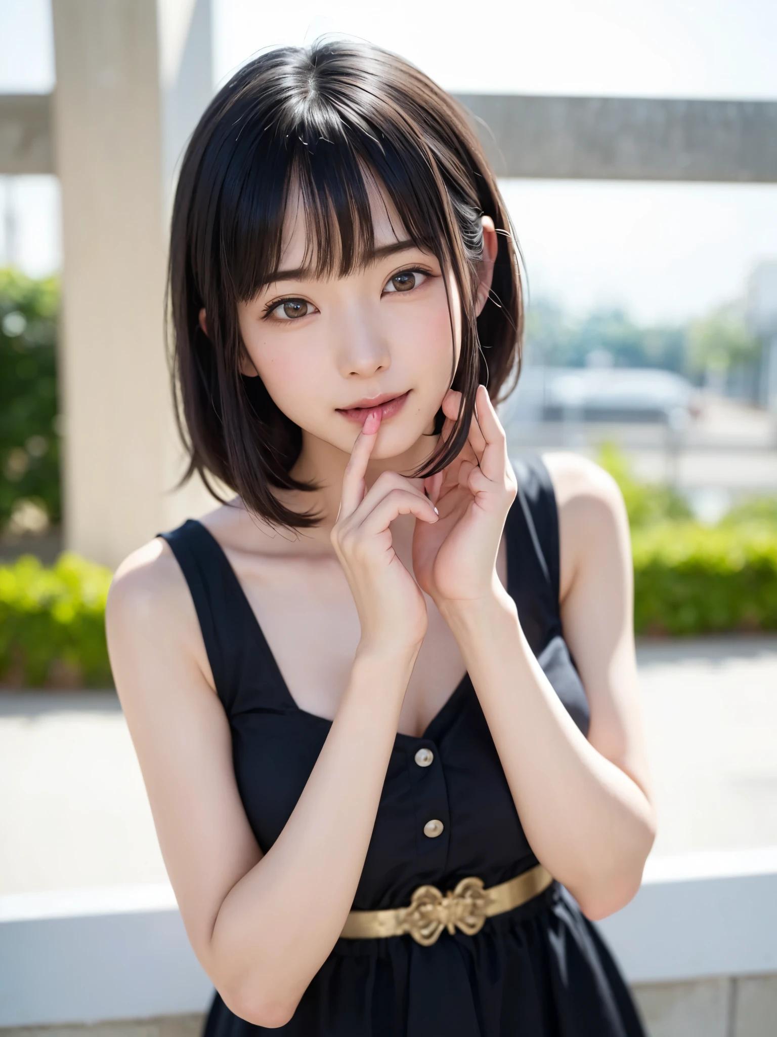 1 girl、highest quality、Realistic、alone、Written boundary depth、Natural soft light、Daytime、charm、Beautiful Face、Cleanliness、Pure Face、White skin、cute、short hair、prohibit、Beach、Light of the sun、Nedium Breast Body Esbian、((セーターを着たBeautiful Faceの黄金比 対称性のあるBeautiful Face、{huge|big|hugeな|Mega} chest:2, chestの谷間:2))、Long neck、Listen carefully、prohibitのあるきれいな短いボブヘア、Laugh with your mouth closed、Perfect hands指、Perfect hands、Perfect body、Perfect Face、Shine a light into your eyes、Perfect Anatomy:1.4、とてもcuteスーパーモデル:1.4