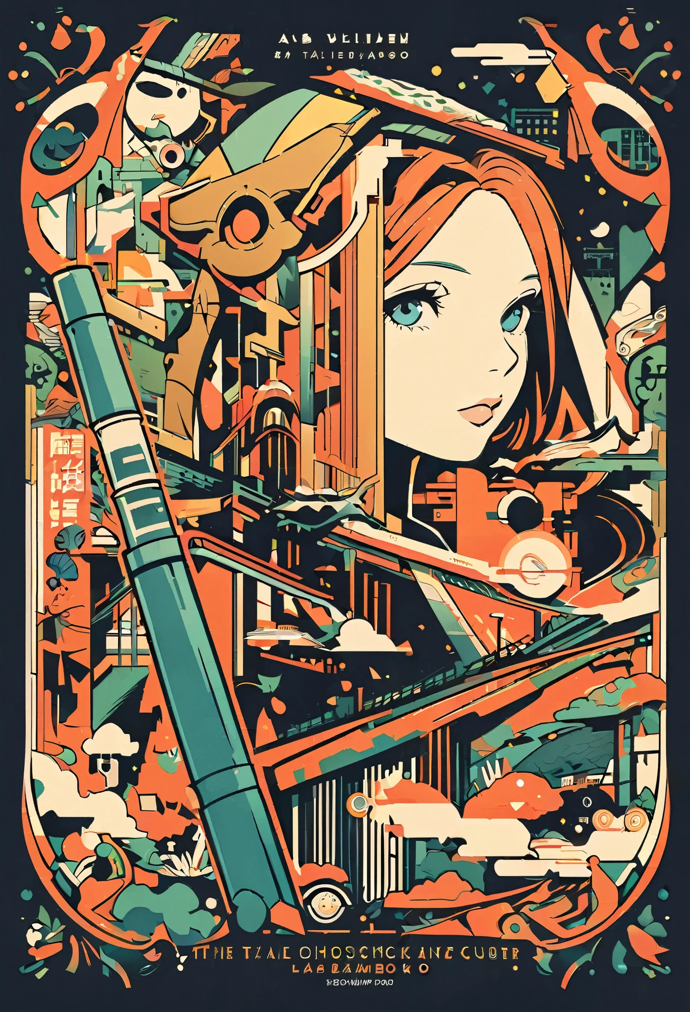 cover page, The Tale Bamboo-Cutter
, flat Design, vector illustrations, graphic illustration, detailed 2d illustration, flat illustration, digital illustration, digital artwork,