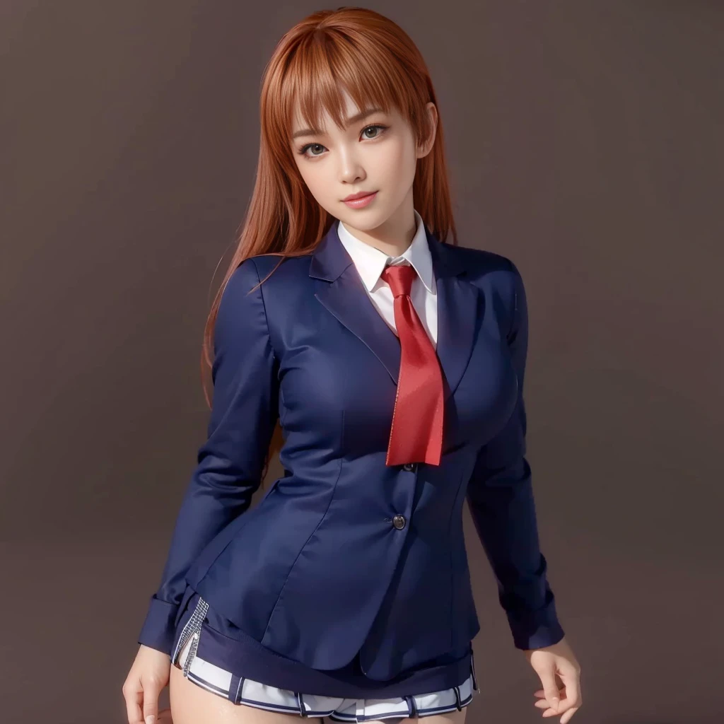 Kasumi, (best quality,ultra-detailed),(Realistic:1.37), beautiful and detailed face, Ultra-realistic texture, delicate face, athletic body, vivid colors. High definition, 8k. athletic body. expression a cute smile