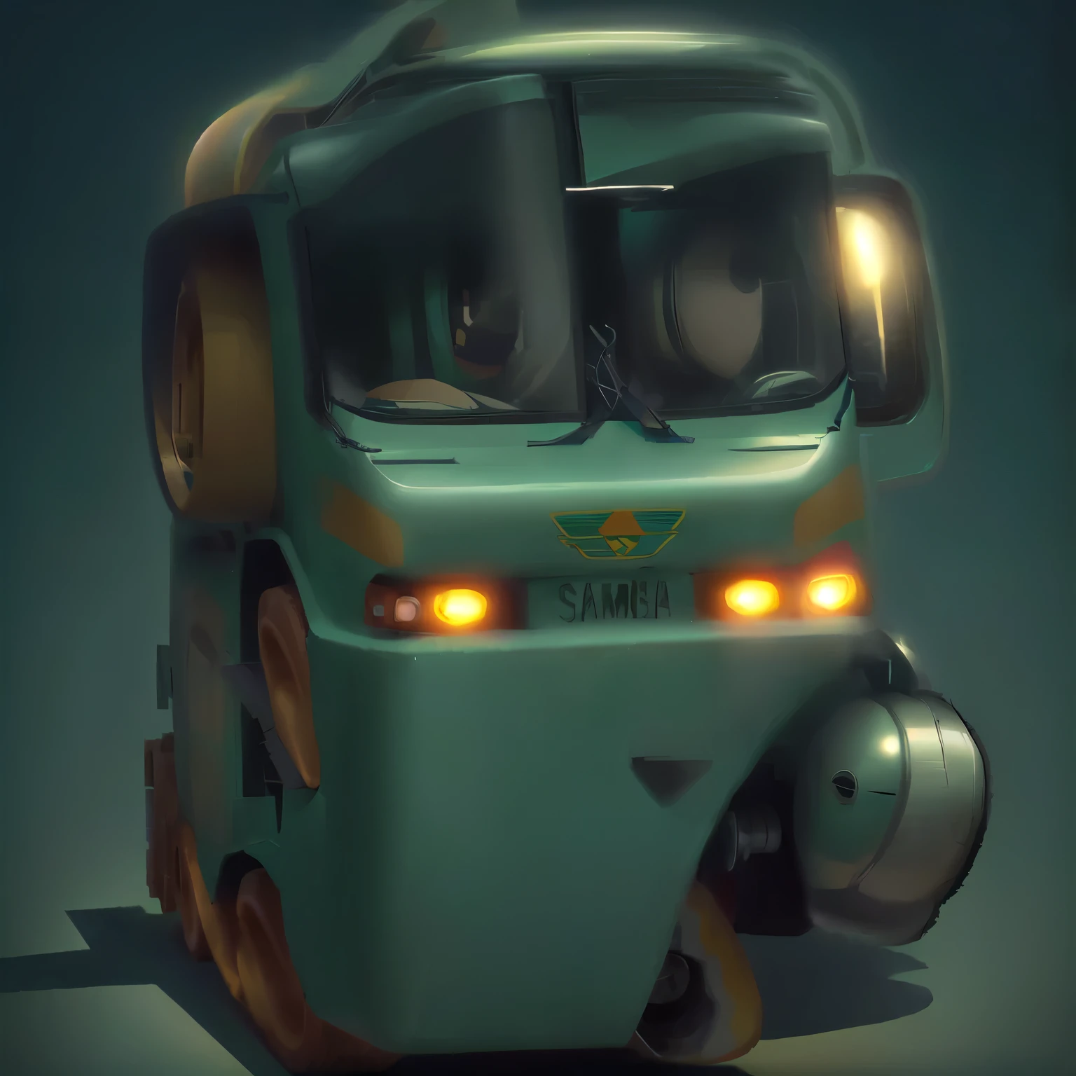 cartoon character of a bus standing, sem fone, sem o capacete, sem o oculos, cores claras azul, inspirado em Sam Bosma, danbooru, Adam Smasher, sandra, saba, Mack Sztaba, Direction: Tamás Galambos, imagem de anime safebooru, lambda, chibi, em estilo cartoon, Tomás Sanchez, Combinado, catia