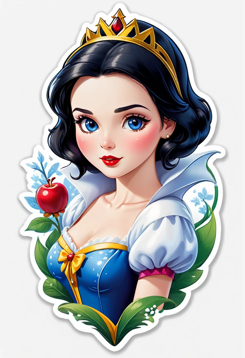 Simple and professional stickers, princess snow white , logos and preferably on a transparent background.