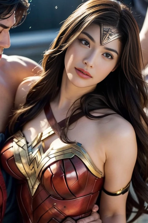 私はWonder Womanです、完璧なWonder Womanの衣装，お姫様Hugged,Hugged,Being strangled,You can hold it，Leaning on the man，Hugged，Can be lifted，Men lick my face with their tongues,The guys lick my head with their tongues,Men lick my hair with their tongues,My body is licked by men,sleeping face,Close ~ eyes,Open your mouth,Tired face,Face of Suffering,sleeping face,Being slapped in the face,Getting punched in the face,Fighting with men,Fight with the men,Surrounded by men,,caught between men,Being held back by men,Entanglement with males, Attacked by men,Brown Hair,  masterpiece、beautiful girl、fine 目、puffy eyes、highest quality, 超High resolution, (reality: 1.4), Cinema Lighting,so beautiful、Beautiful Skin、(超reality的な)、(High resolution)、(8k)、(Very detailed)、(beautiful and fine 目)、(Very detailed)、 Detailed face、Diagonal bangle hair、Brown Hair、20-year-old、Wonder Womanのコスプレ，Wonder Woman