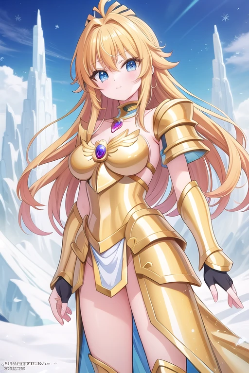 Une femme, 25 ans, mangas, cheveux longs, cheveux multicolores, details, Saint Seiya, Hyoga, Cygnus, God Cloth, mythycal armor, Saint Seiya Cosplay, armure de chevalier, myth cloth, Hyoga cosplay, Scandinavie, glacier, neige