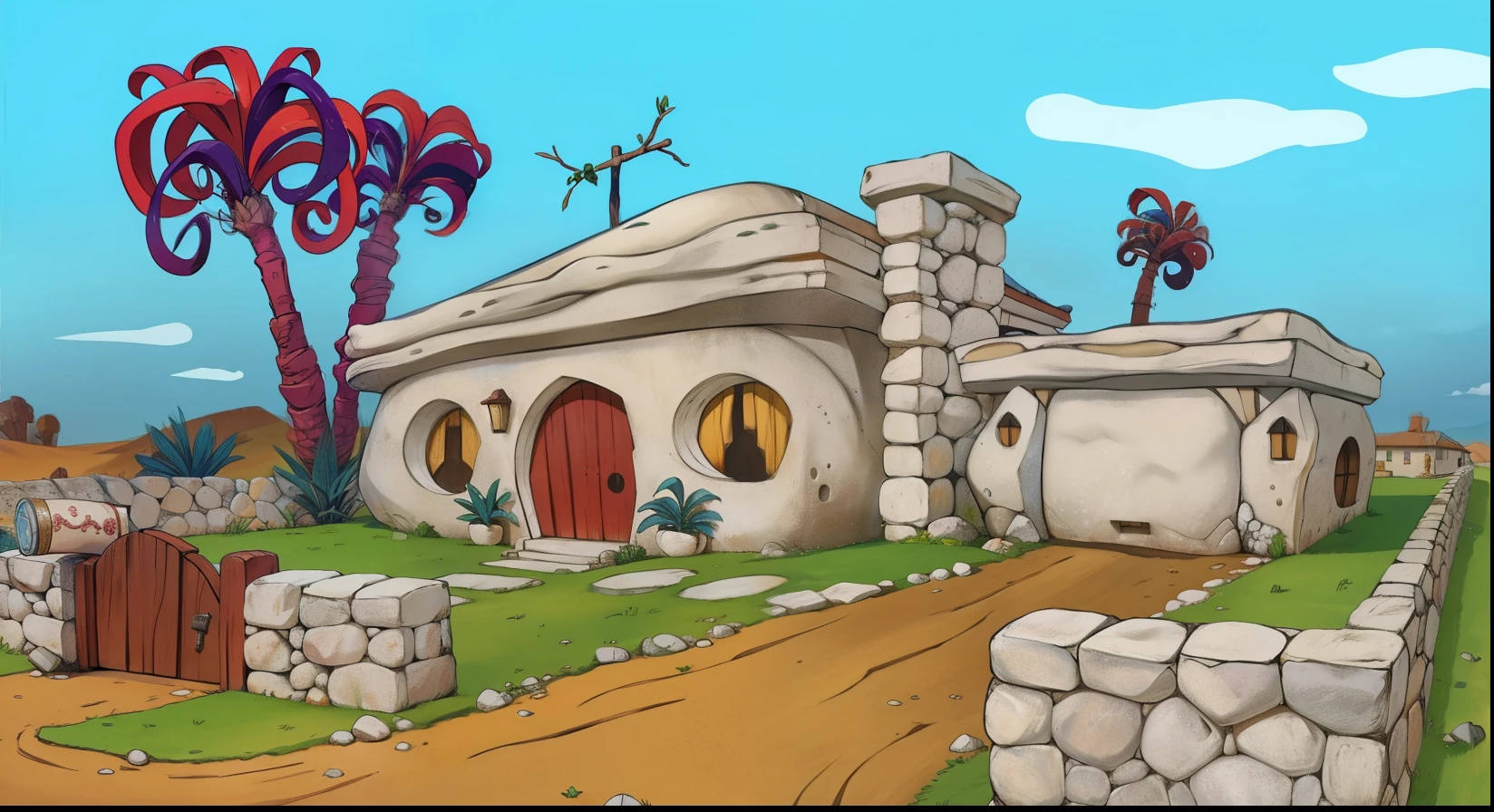 Casa feita de Pedra, Fred Flinstone, Casa dos Flinstones