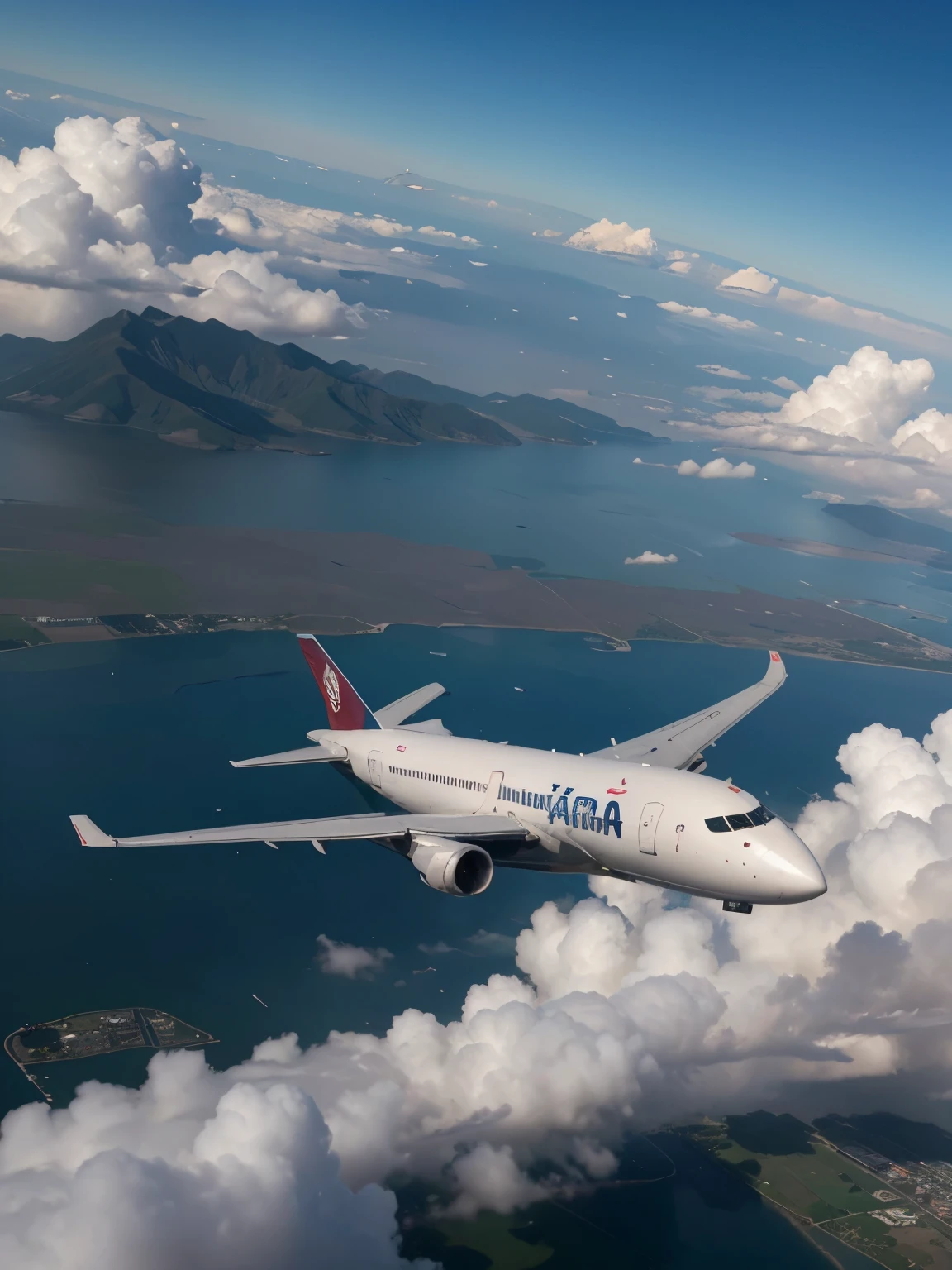Jumbo jets flying, ultra detailed, high quality, 8k resolution, zoom out, side angle