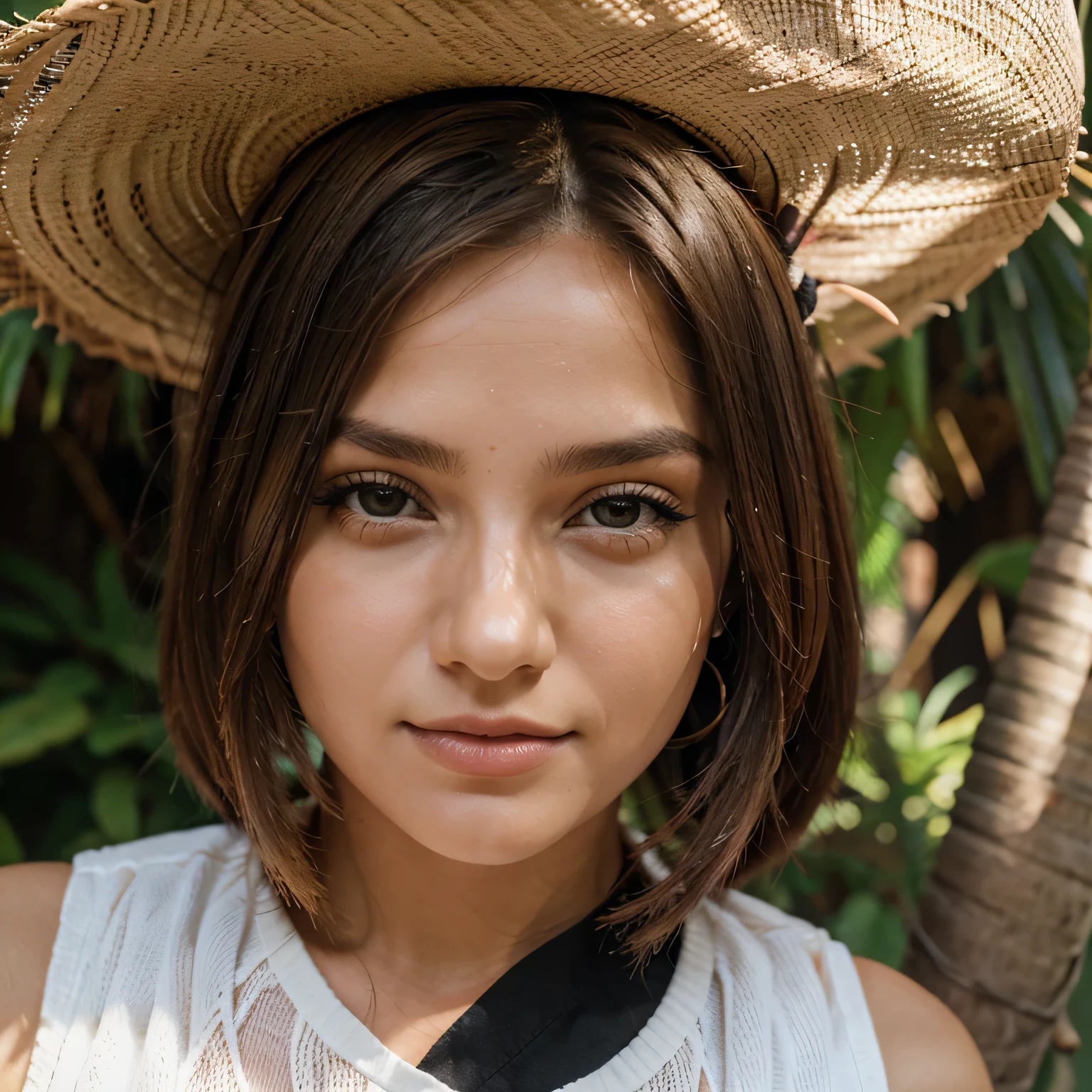 Uma mulher branca quase pelada