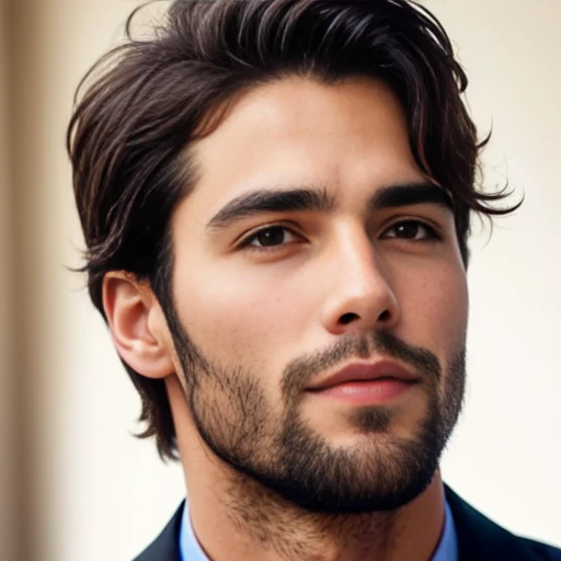 a perfect Judaian man focus on face