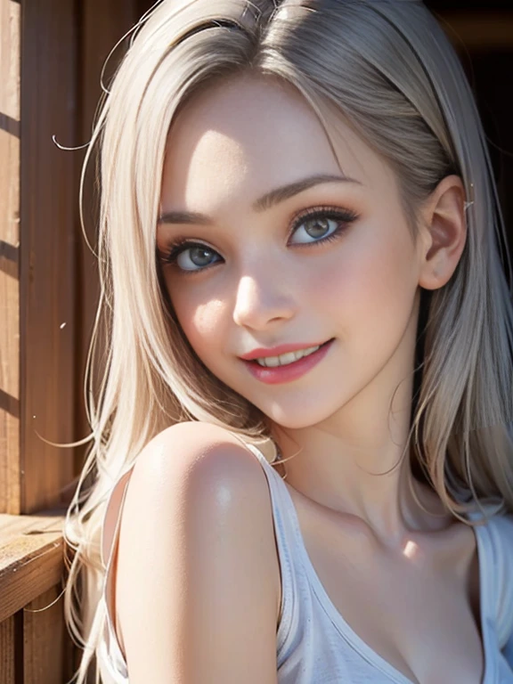 (best quality, 8k, photorealistic:1.5), (solo, one girl:1.5),(shine a bright light on women),(ultimate beautiful girl),(shiny skin),(oily skin),(Silver Ash Hair:1.3),(long hair:1.3),(cool beauty:1.5),(Blush brown makeup),(use pink glossy lipstick),(big beady eyes girl:1.5),(droopy eyes girl:1.5),(Big Eyes),(healthy body),(sweet smelling girl),(virgin girl),chuuChloe,(impressive eyes),(clean girl),(cute),(relaxing time),(compassion),(impurity),(love filled),(No love experience),(teenager:1.2),(Lovely),(university student:1.5),(smile:1.5),(gentleness),(Sociable),(good at looking after),(positive),(goodness),(sensible),(flash),(Favorable)