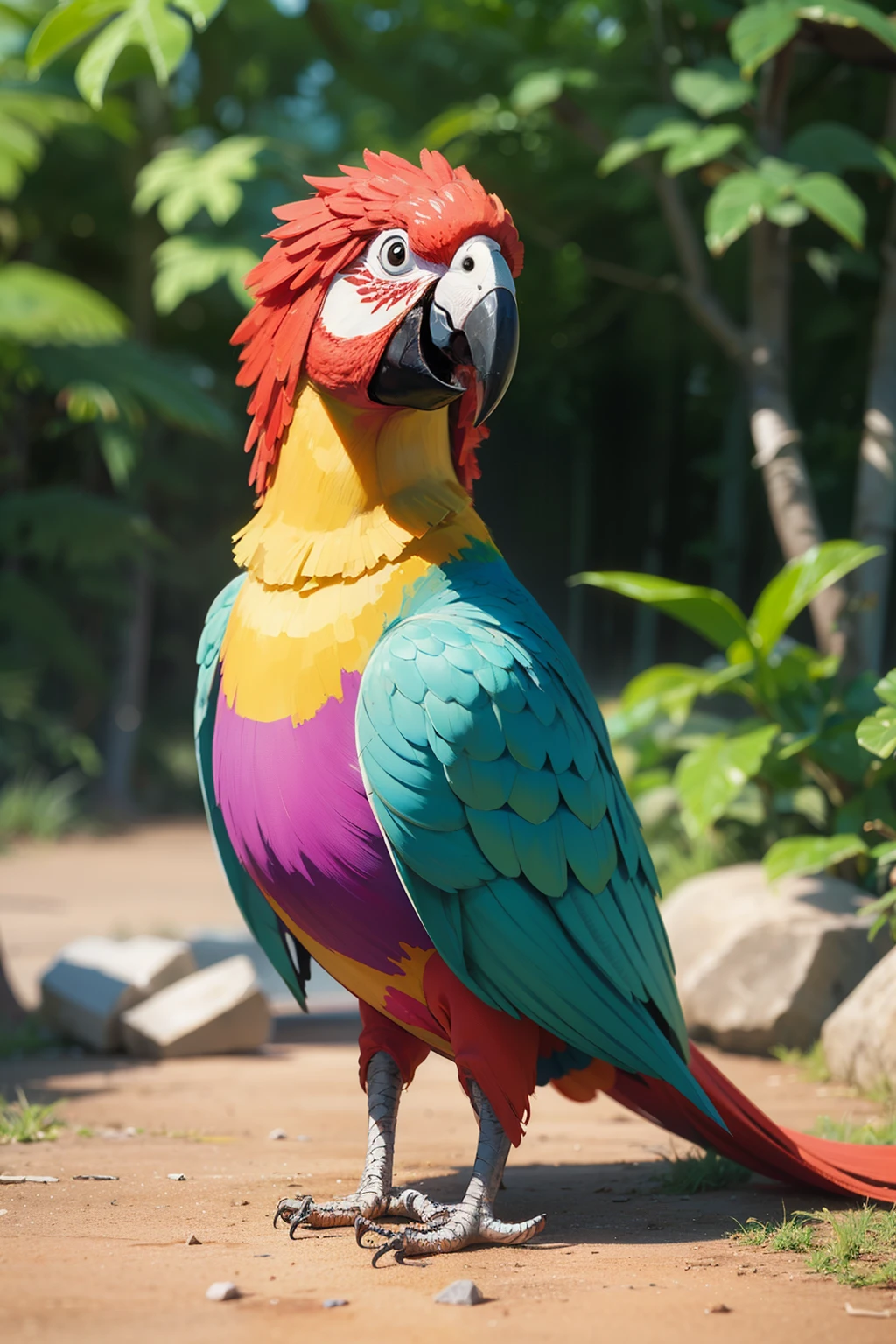 parrot Thumbnail 3D cartoon like disney pixar