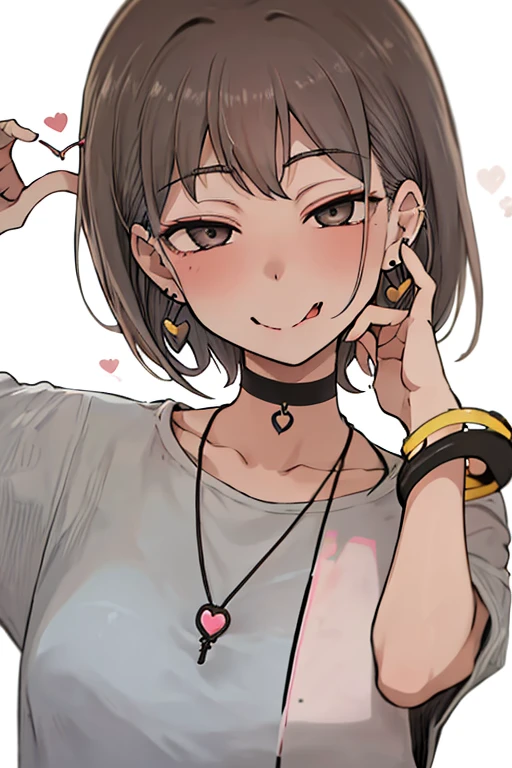 (masterpiece, best quality), 1girl, ,  immatsuri,,looking viewer,,spoken heart,,(petite),,thigh,grin,