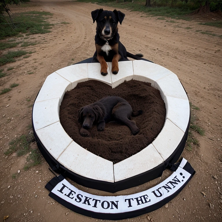 Crear logo de unpara un funeral de cachorros