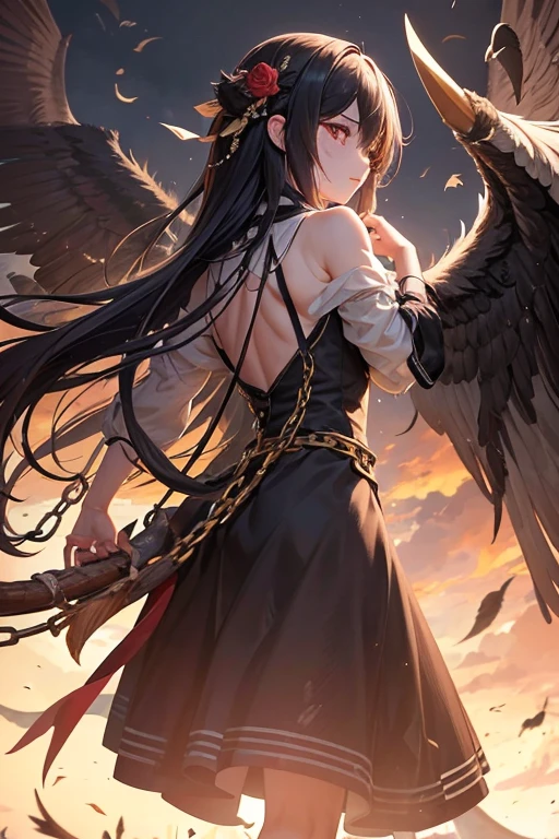 At first glance, it looks like an ordinary flightless bird.、This bird believes it cannot fly, even though it has the ability to do so、The aftermath of a bird that used its position as an excuse、Painted so ugly and hideous、Almost no self、Harming friend or foe。Covered in blood and with tattered wings、Struggling in hell on earth、Even though I should be the freest, I am bound by countless chains、Burning in the flames of hell, yet unable to die、I want to be locked in prison。There is nothing noble about it.、All I have is a broken heart。